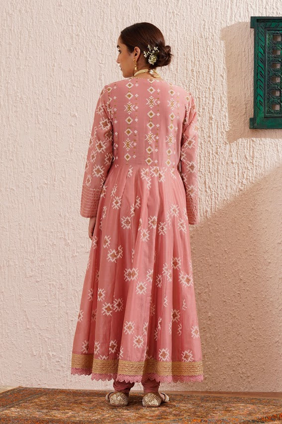 Pink Anarkali Set