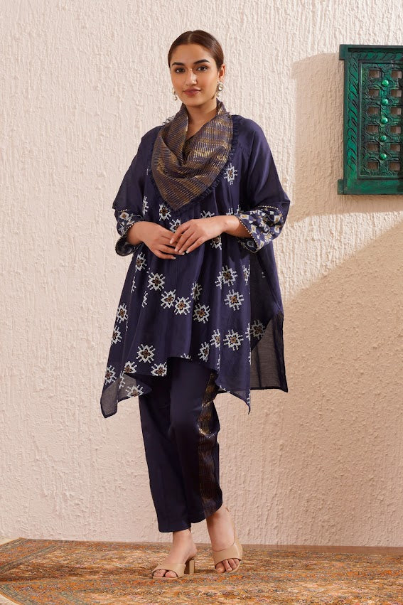 Navy Blue Tunic Set