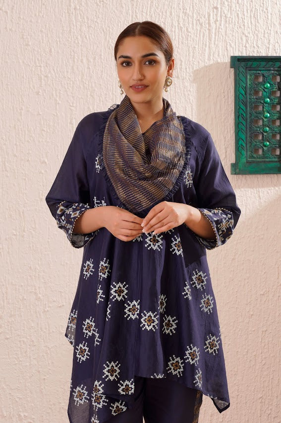 Navy Blue Tunic Set