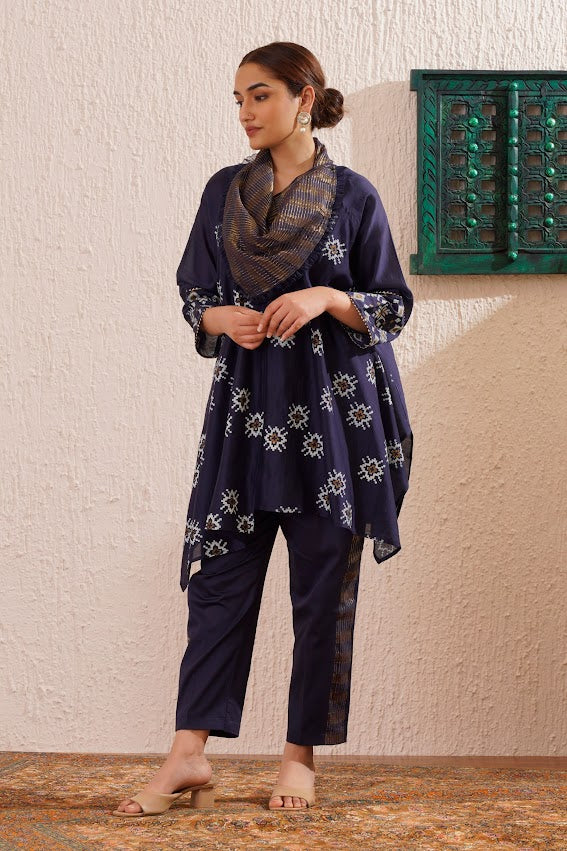Navy Blue Tunic Set