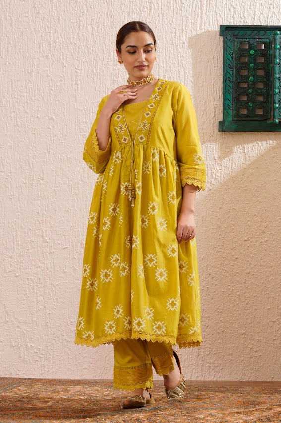 Lime Green Jacket Set