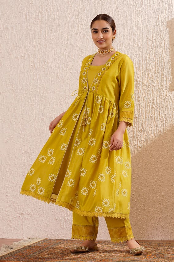 Lime Green Jacket Set