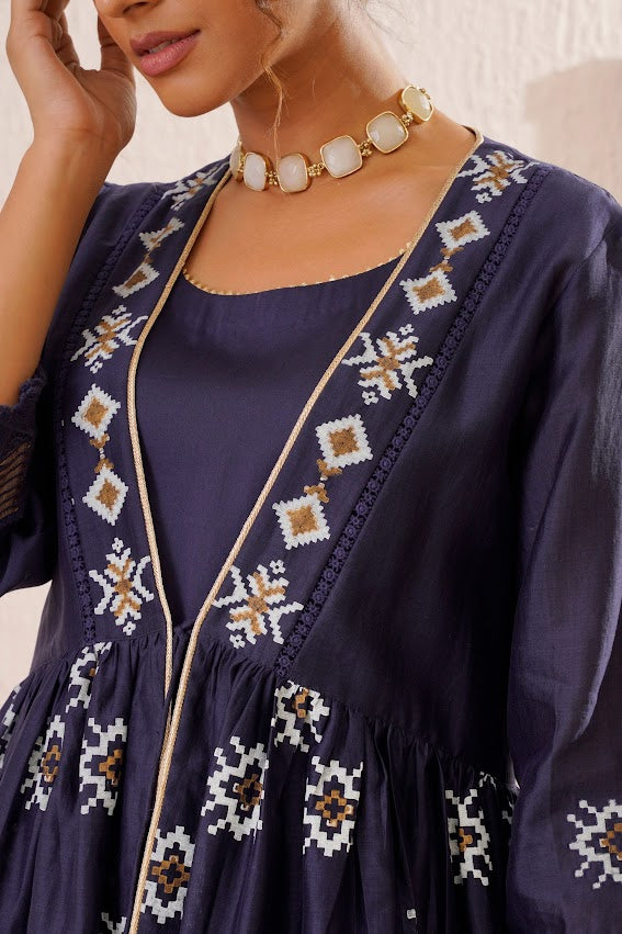 Navy Blue Jacket Set