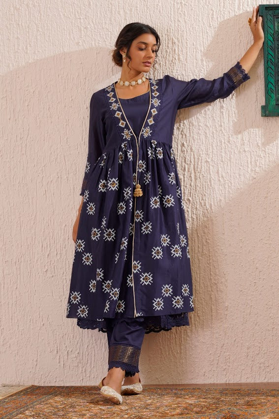 Navy Blue Jacket Set