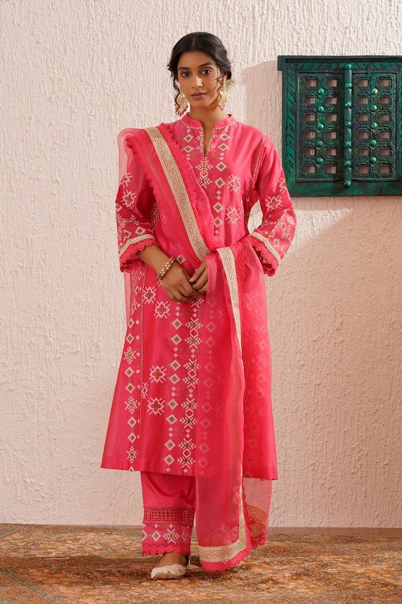 Hot Pink Kurta Set