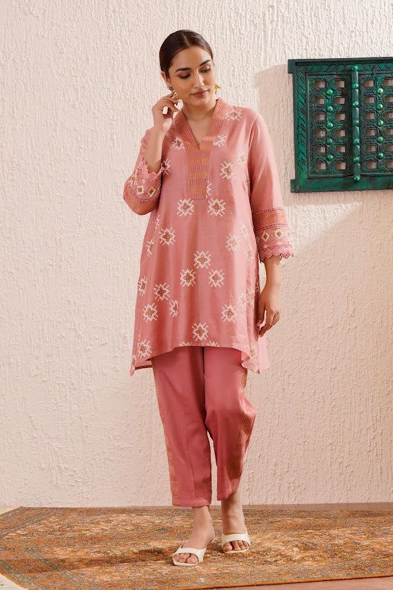 Pink Printed Co-Ord Set