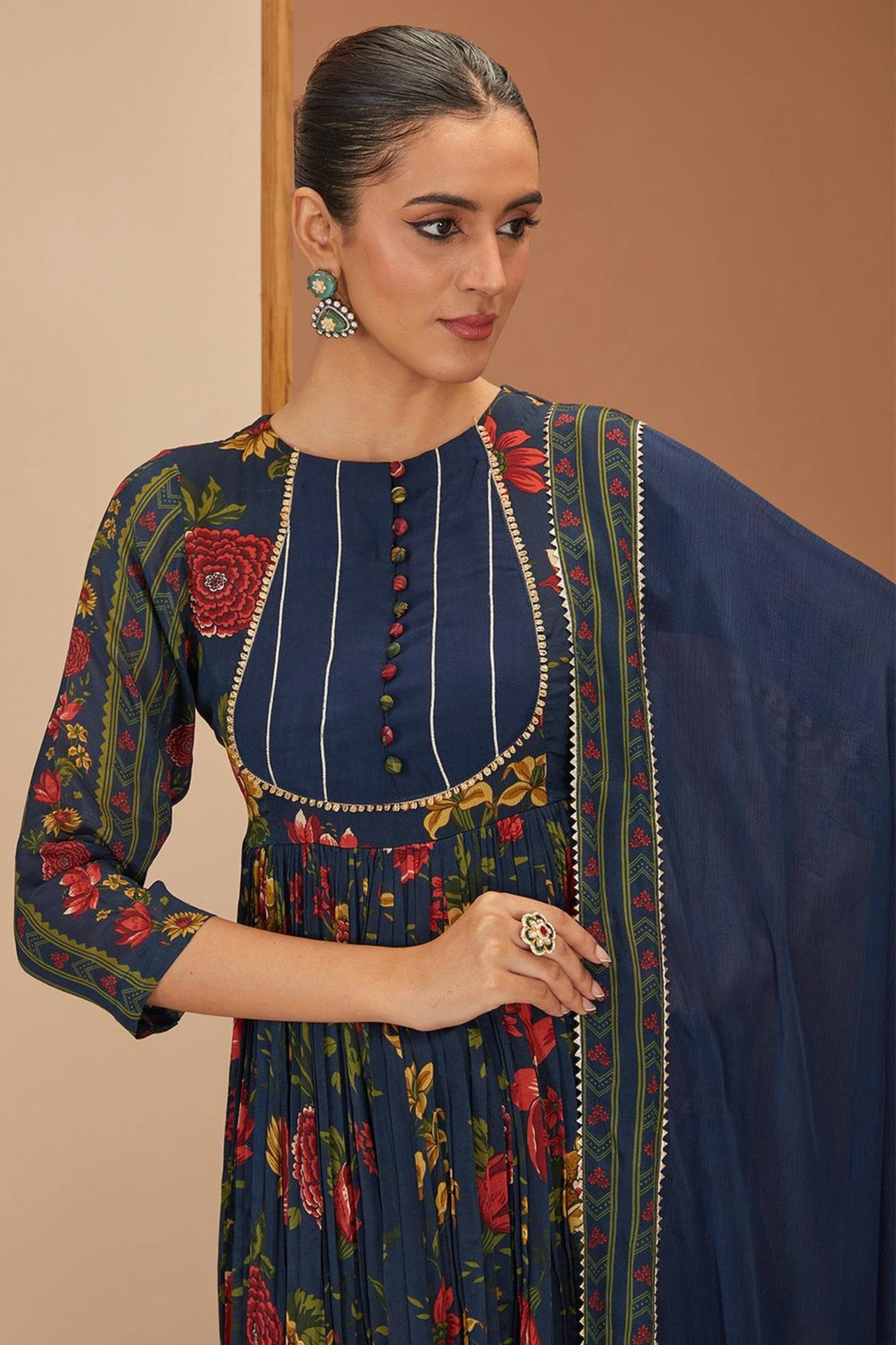Blue Short Kurta Set