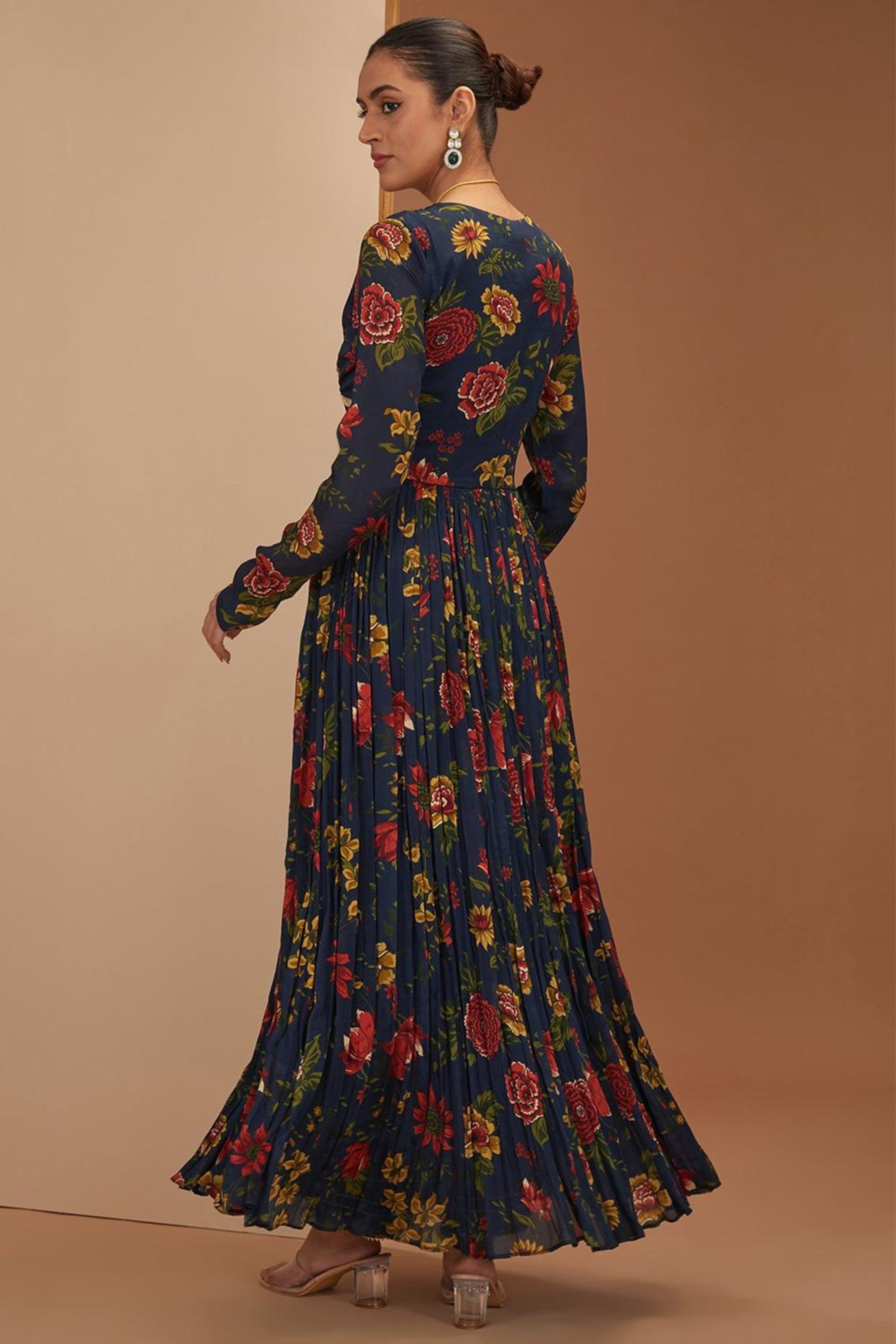 Blue Anarkali Set