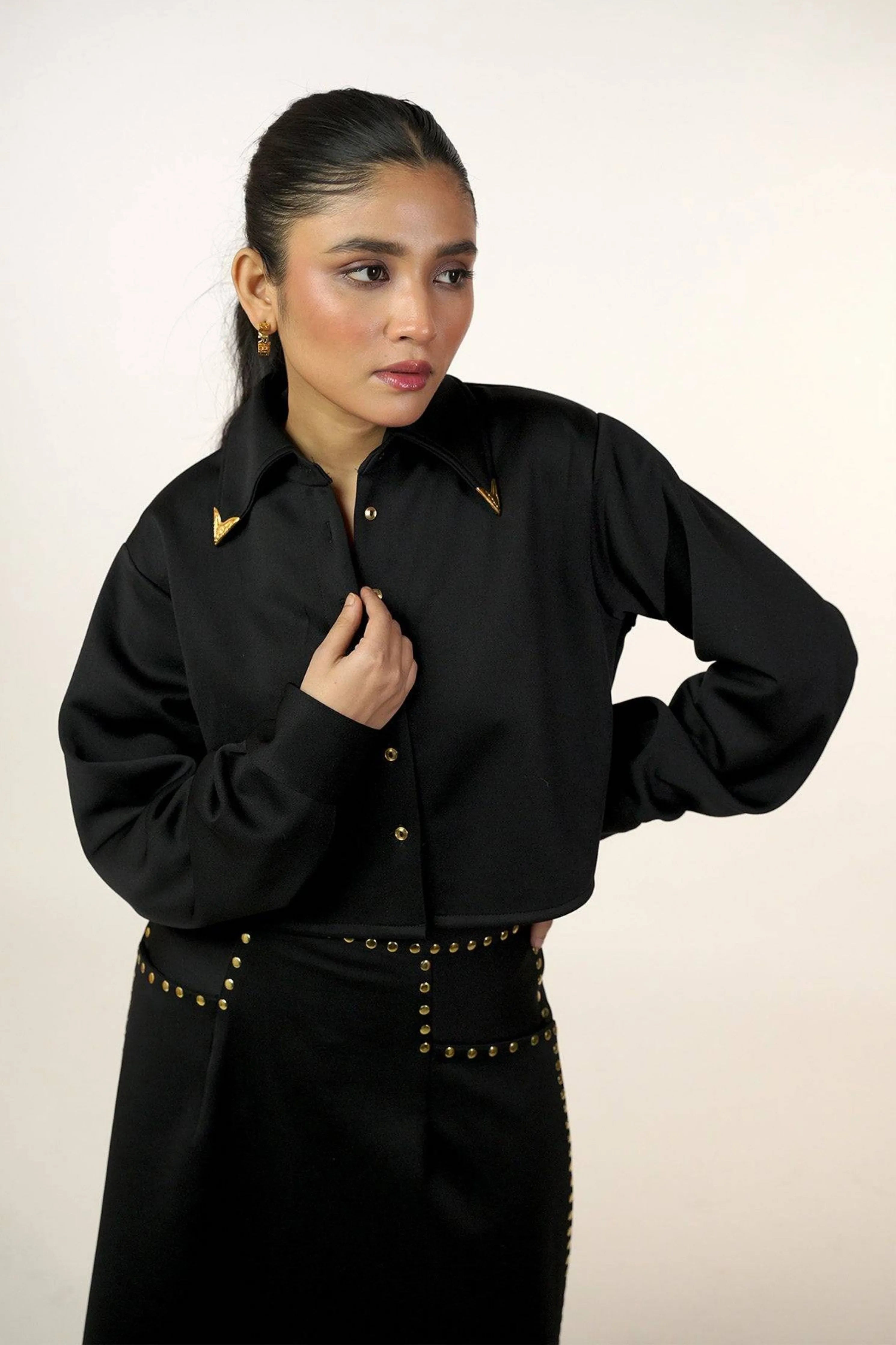 Embellished Suede Co-Ord