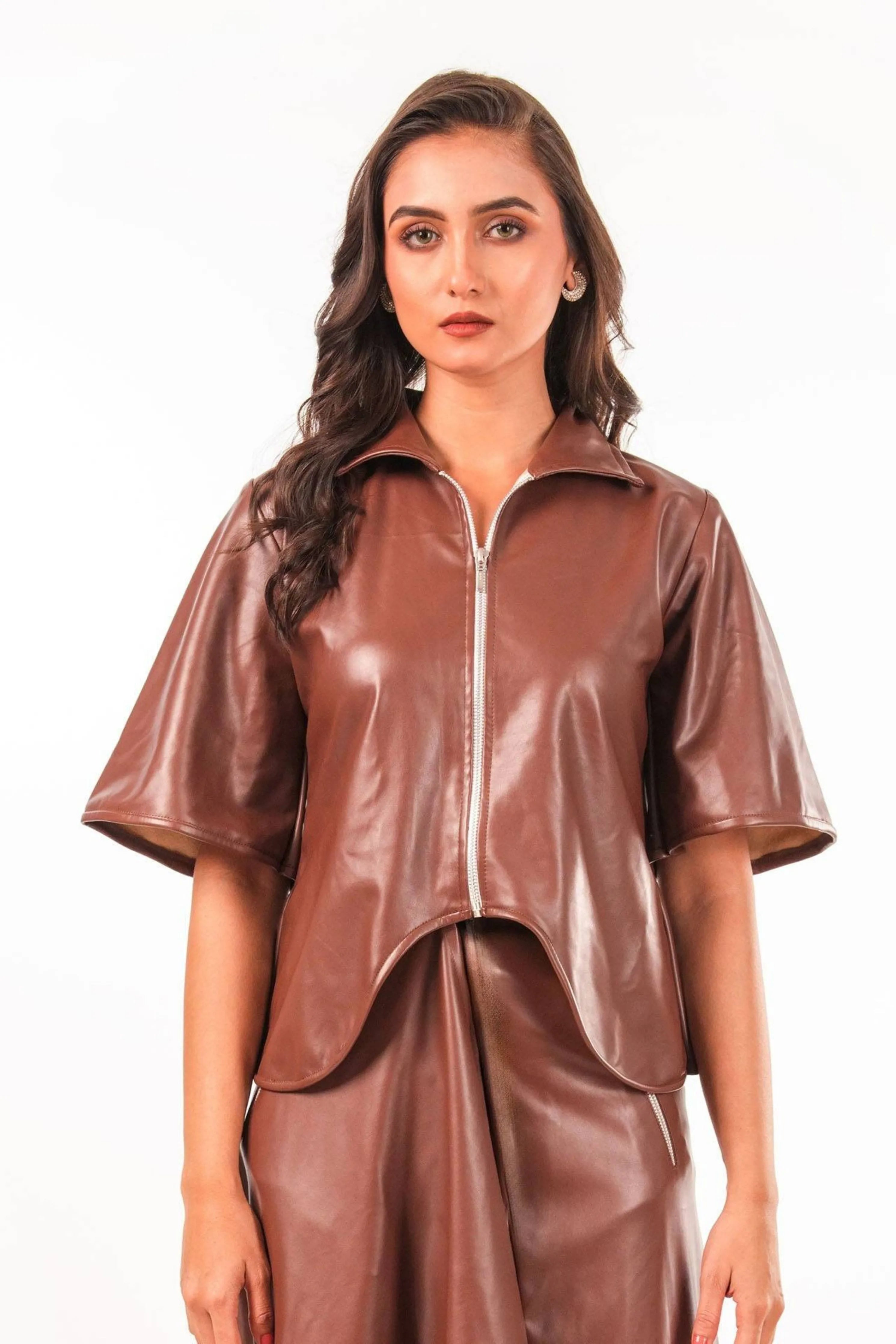 Mocha Leather Co-Ord
