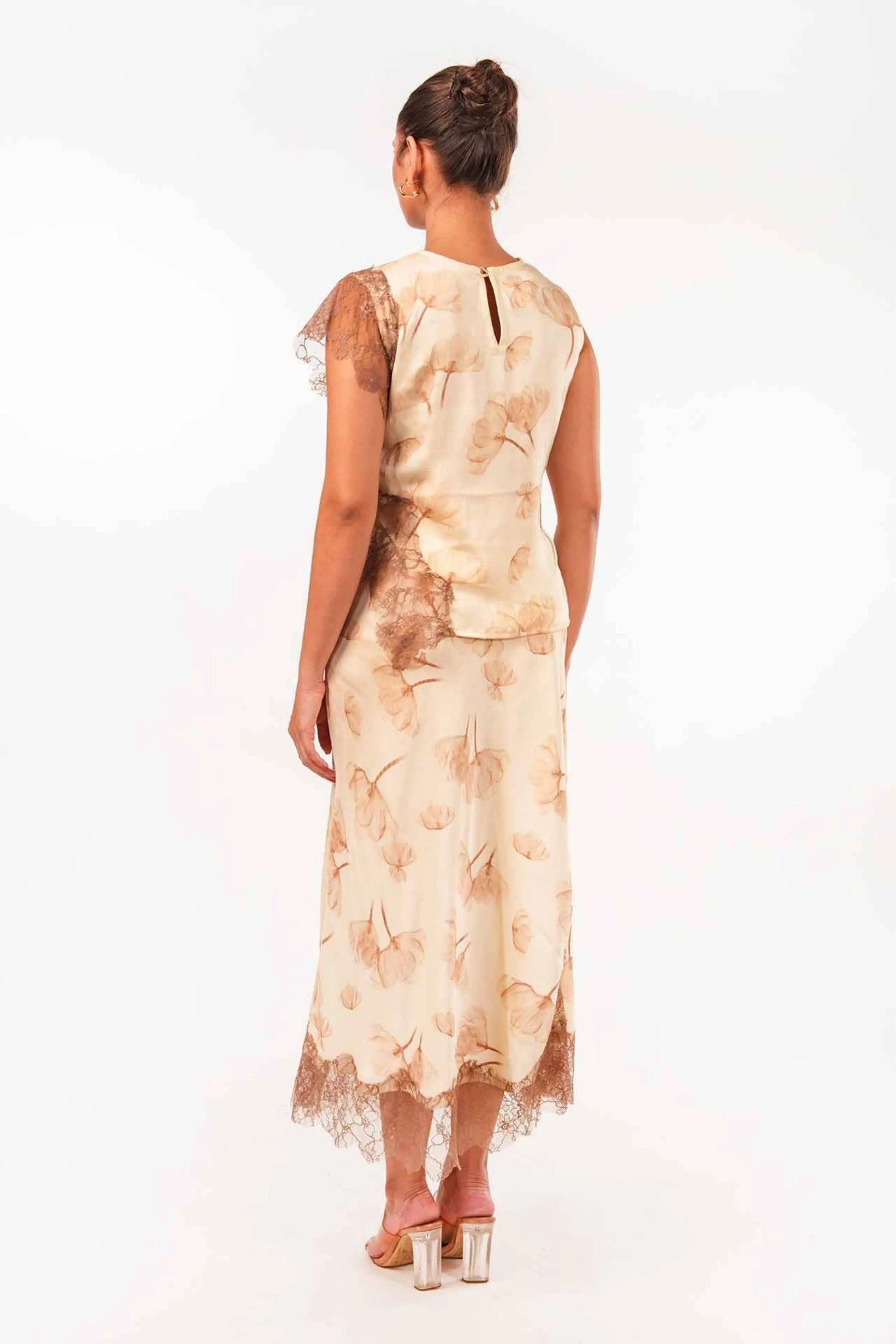 Floral Satin Lace Co-Ord