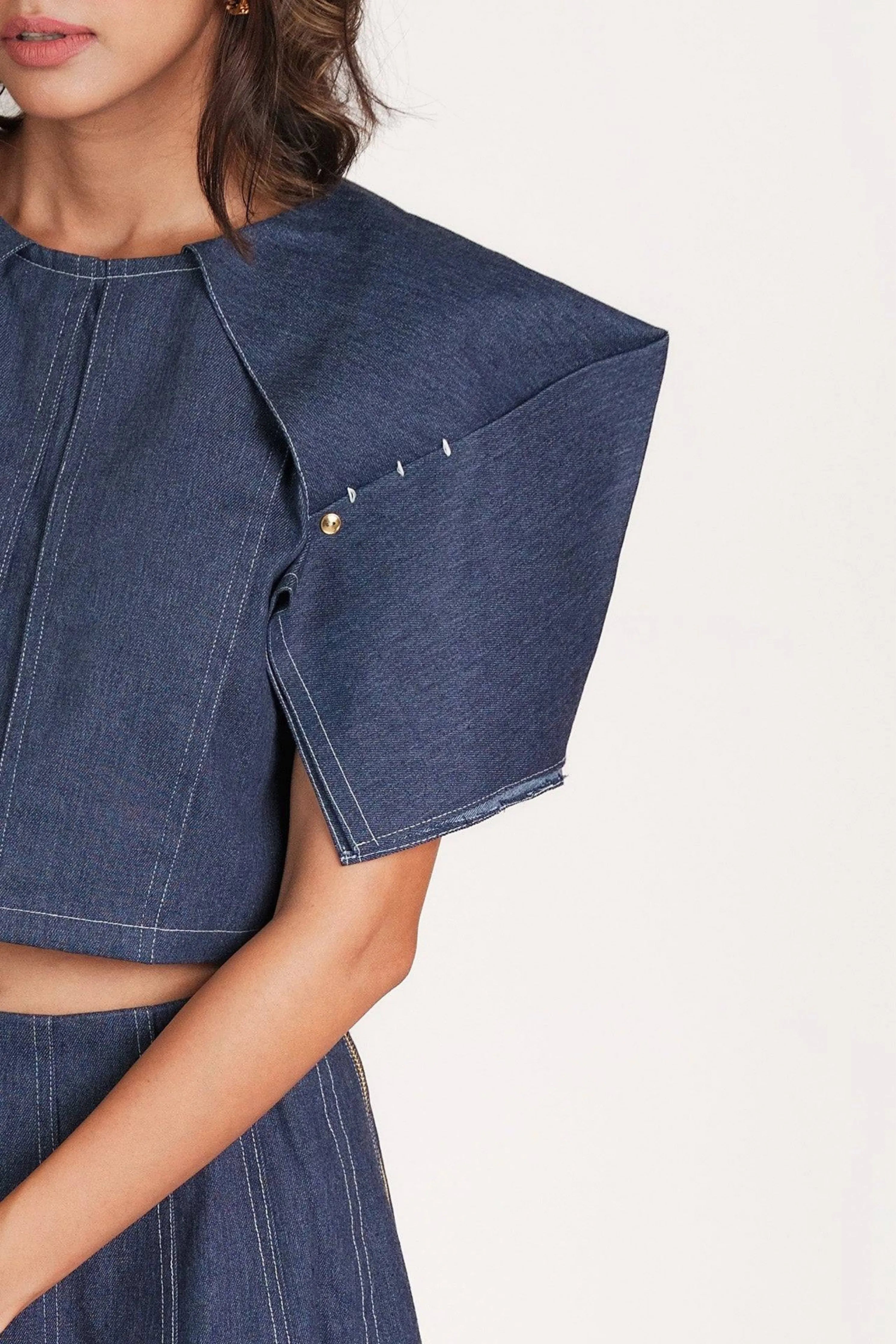 Sculpted Denim Co-Ord Set