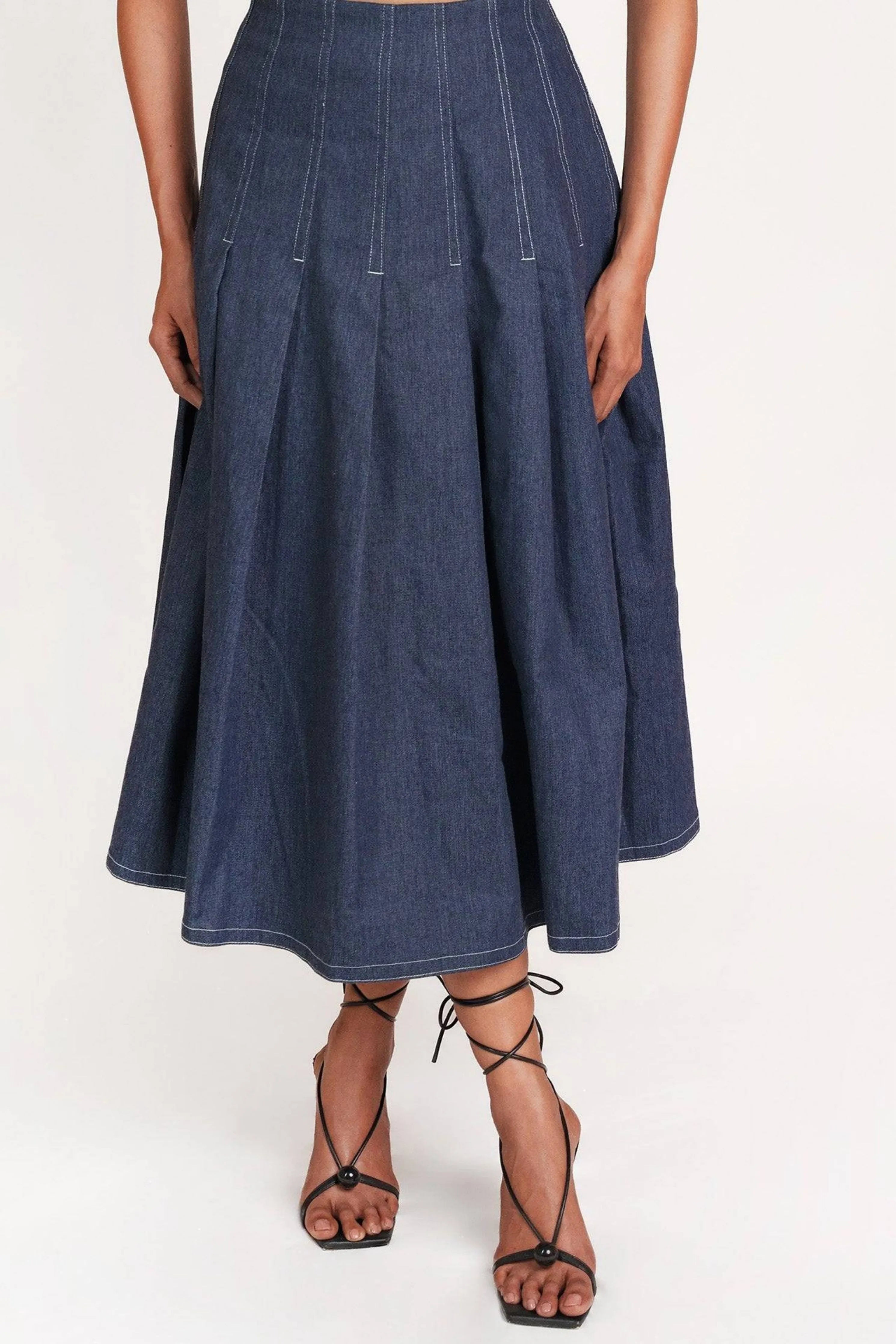 Sculpted Denim Co-Ord Set