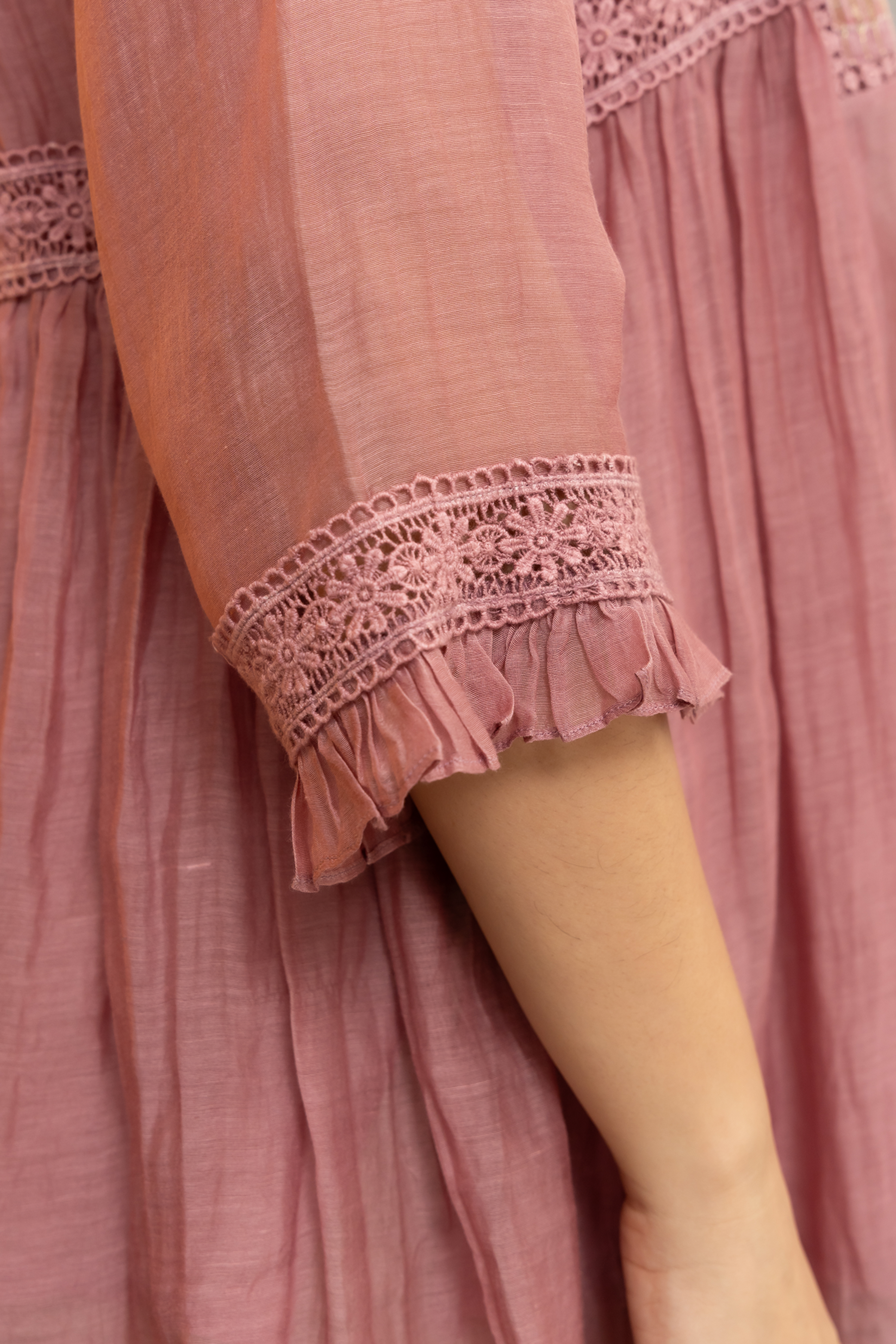 Dusky Pink Chanderi Shirt