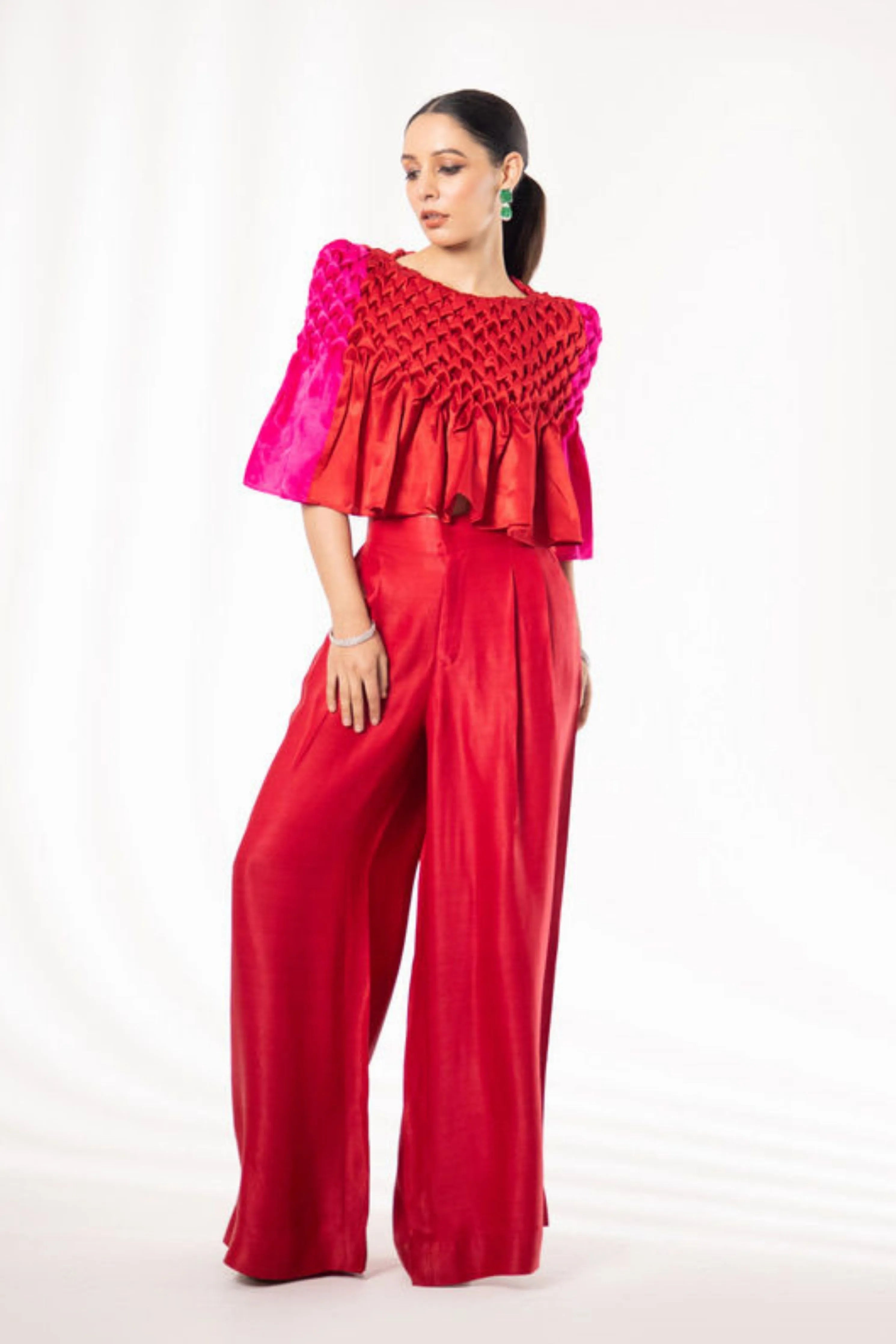 Luna Smocked Cape with pant