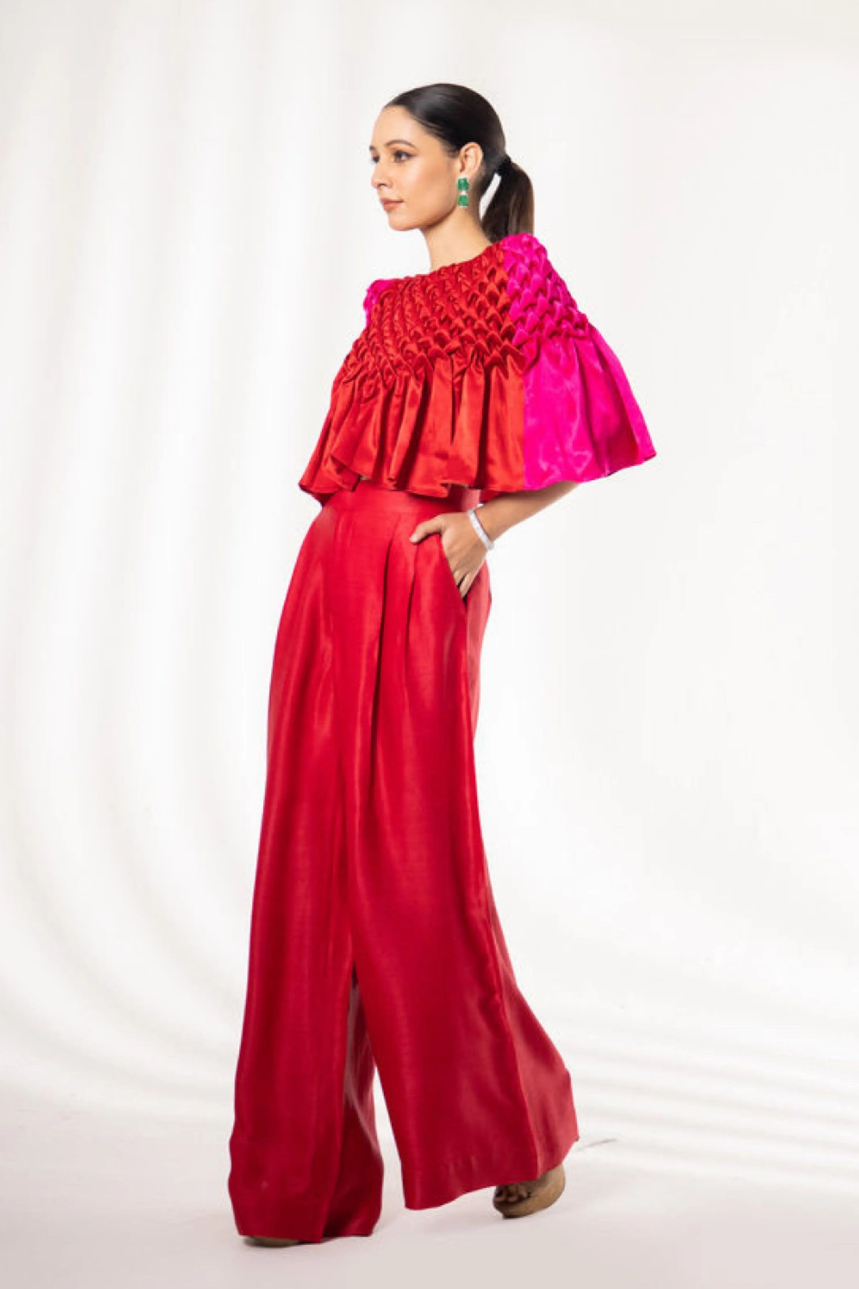 Luna Smocked Cape with pant