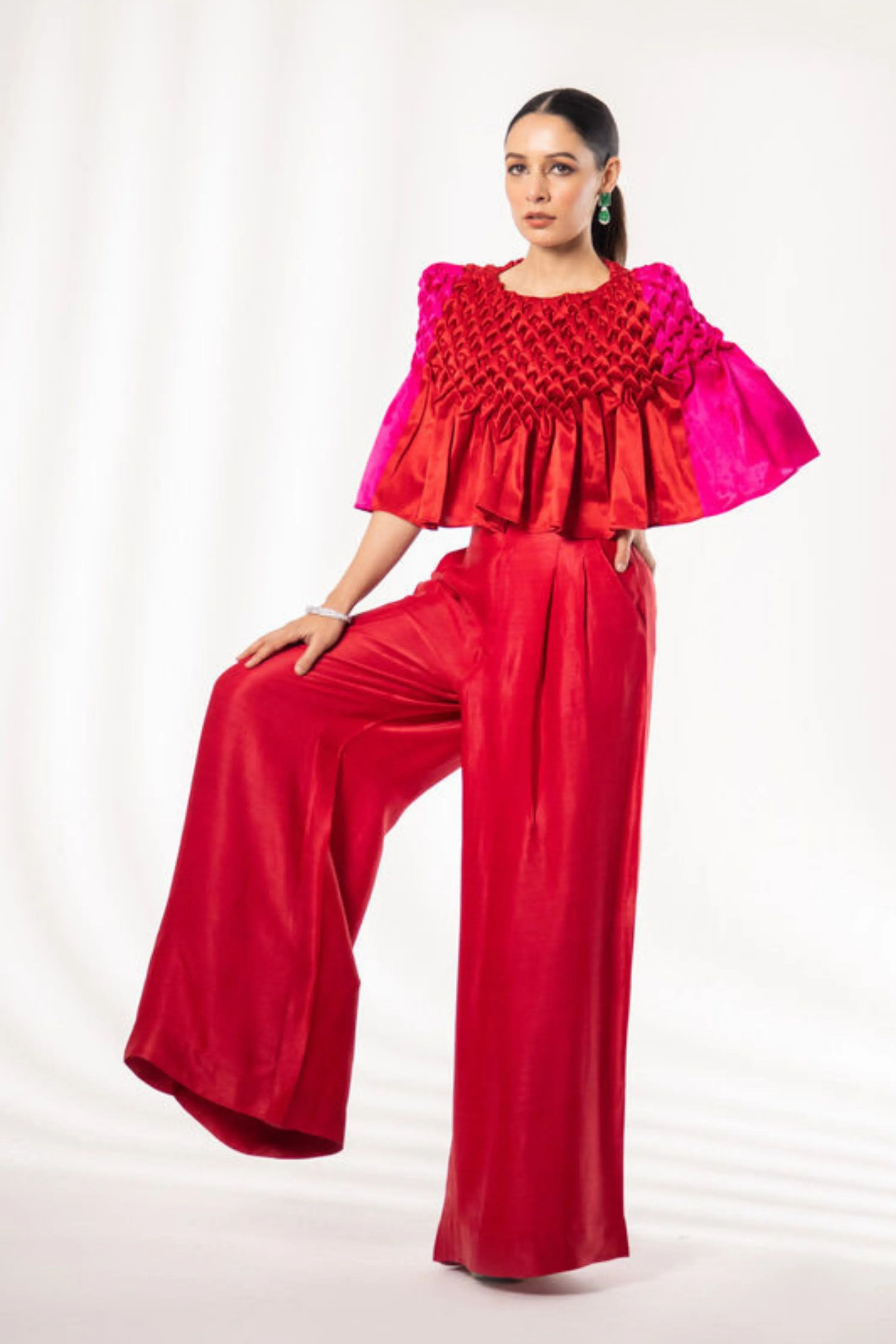 Luna Smocked Cape with pant