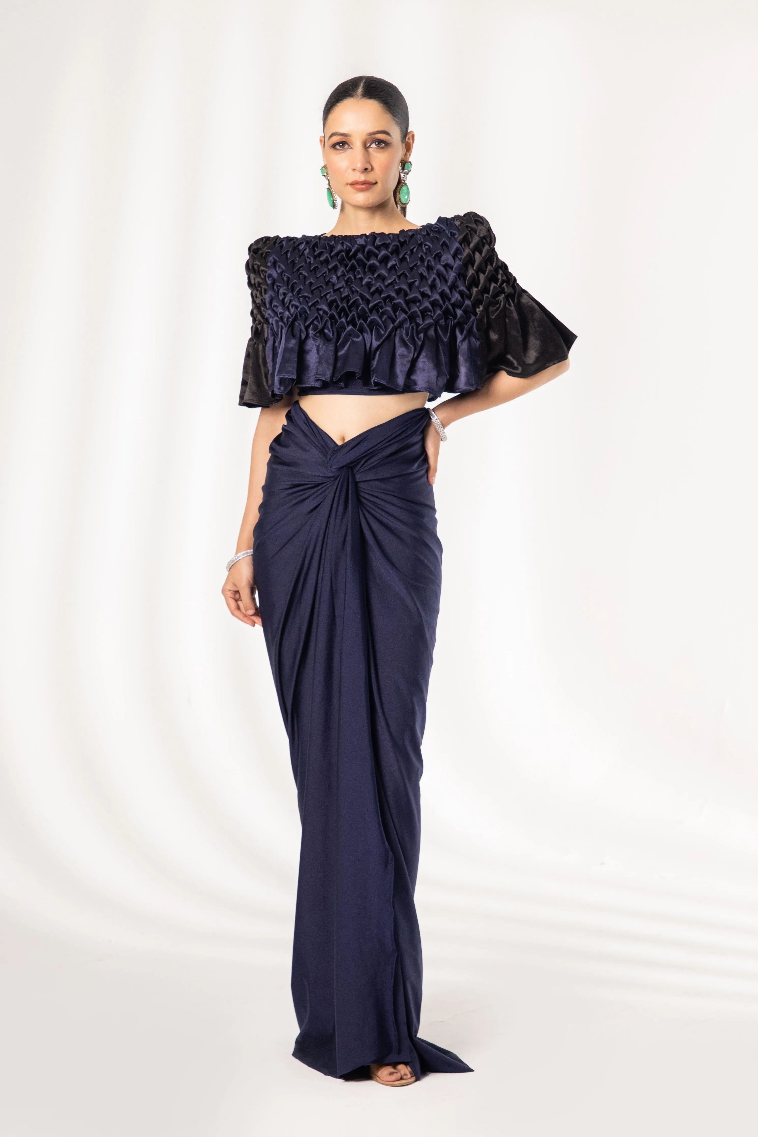 Celine Smocked Cape with skirt