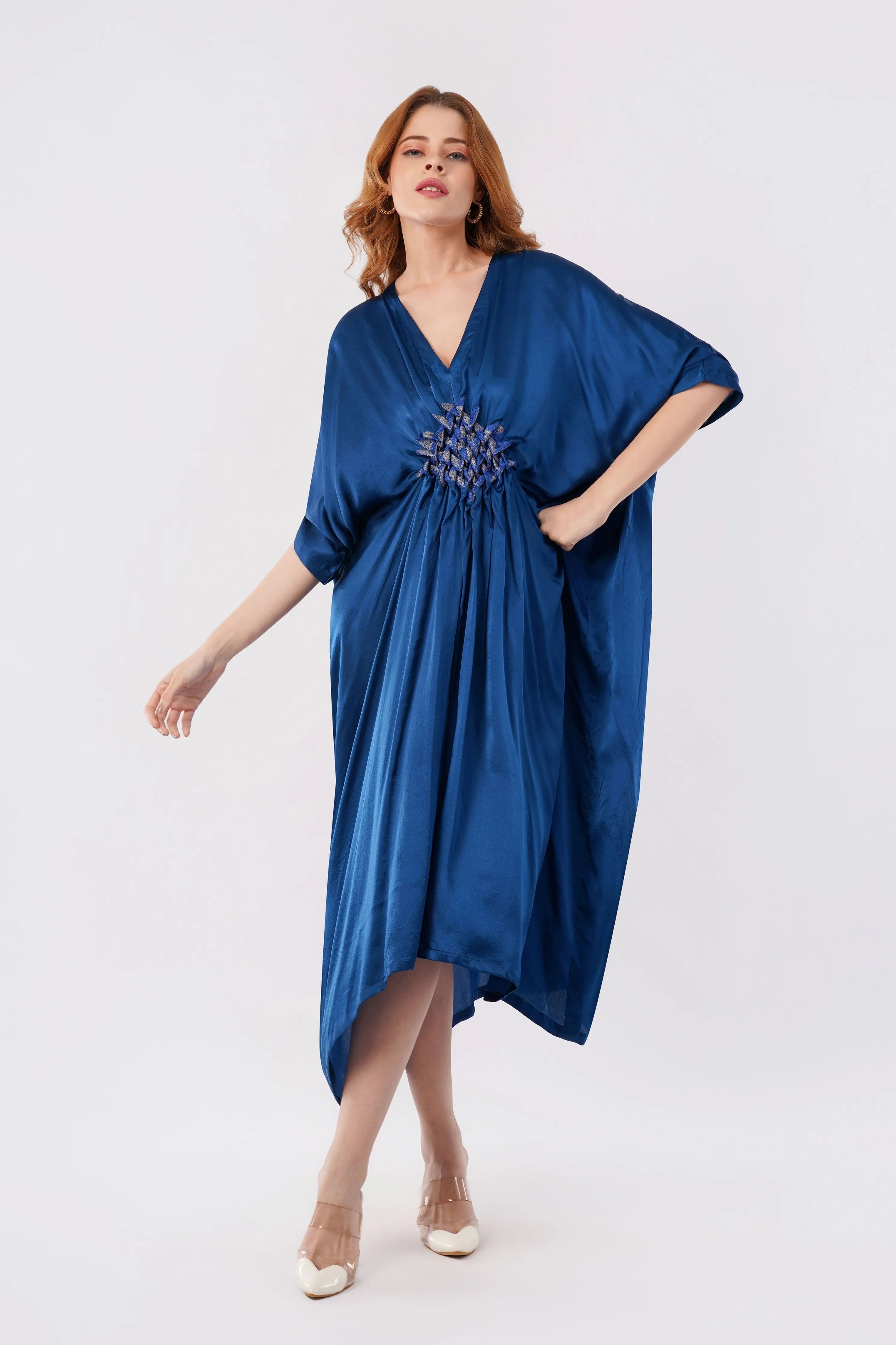 Smocked kaftan