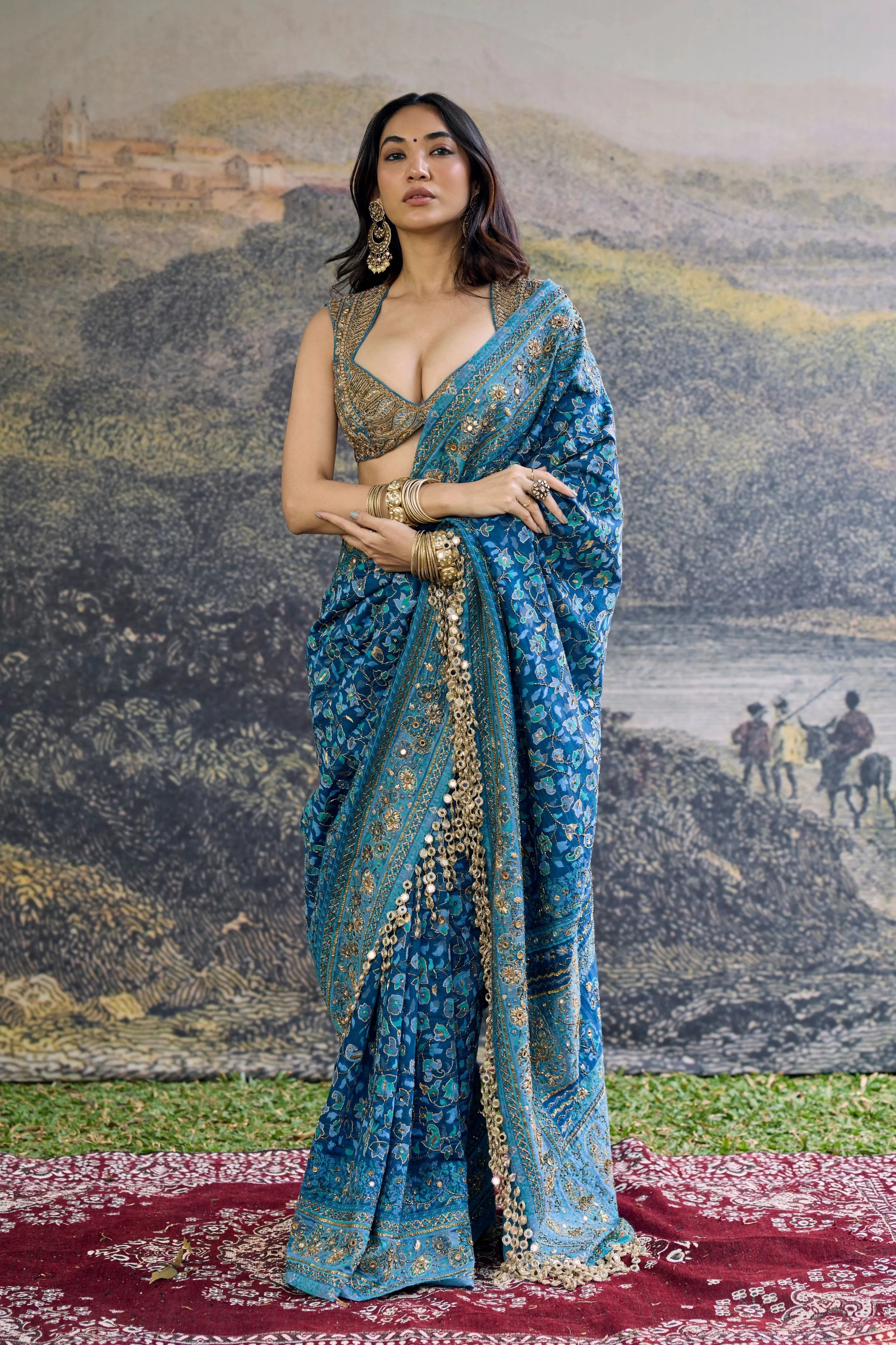 Neelambari Saree Set