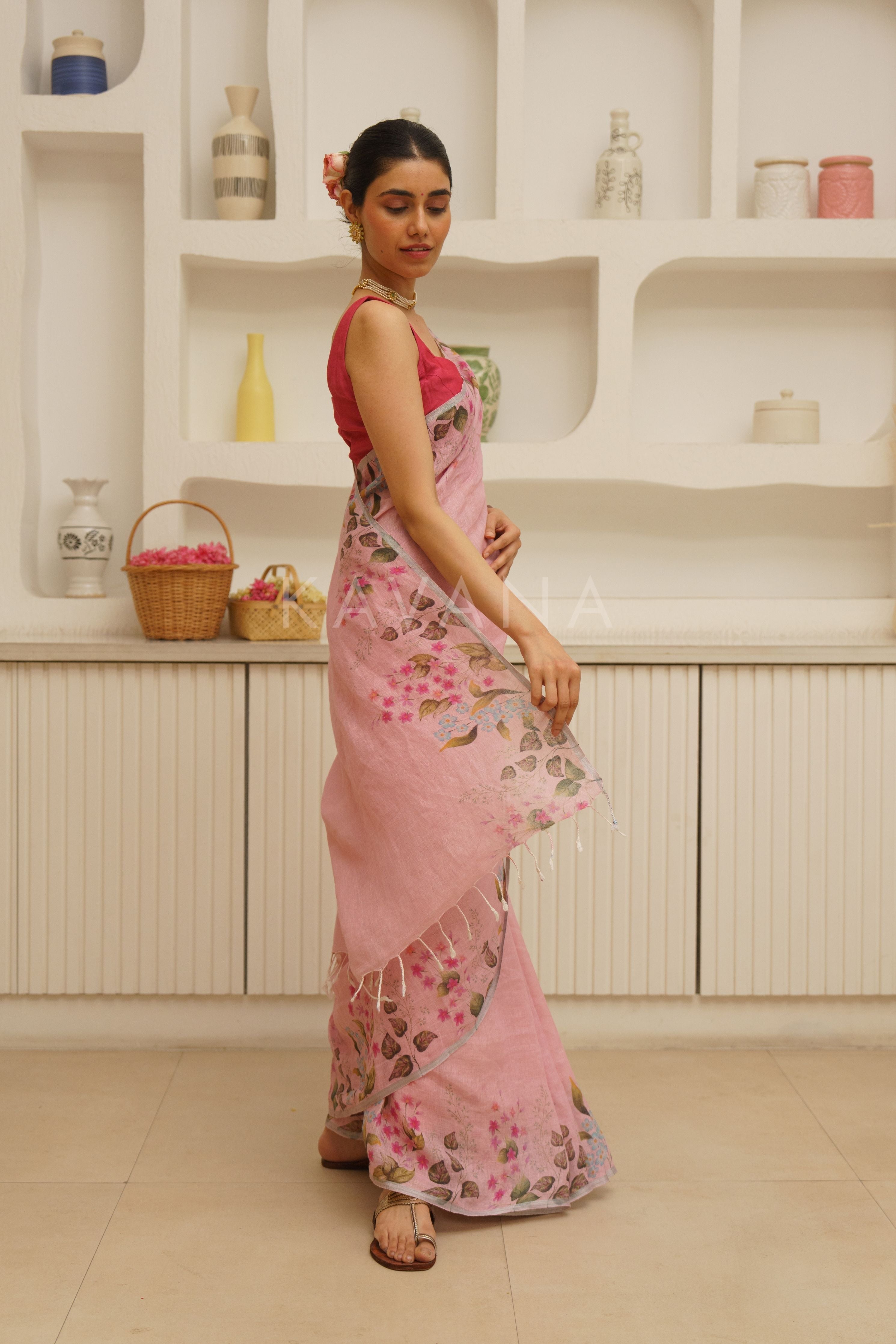 Nalini Linen Sari