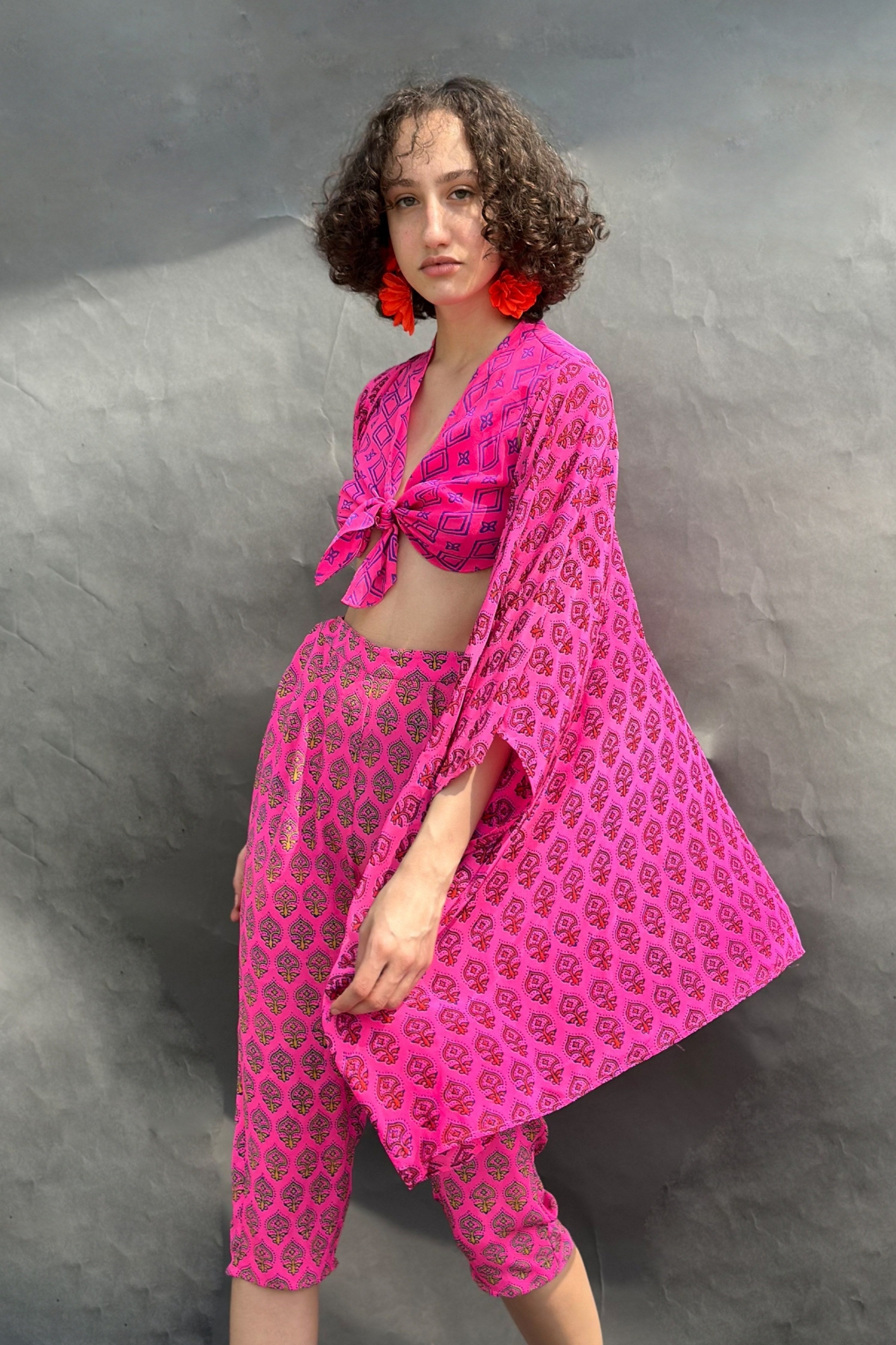 Neon Pink Cape Set