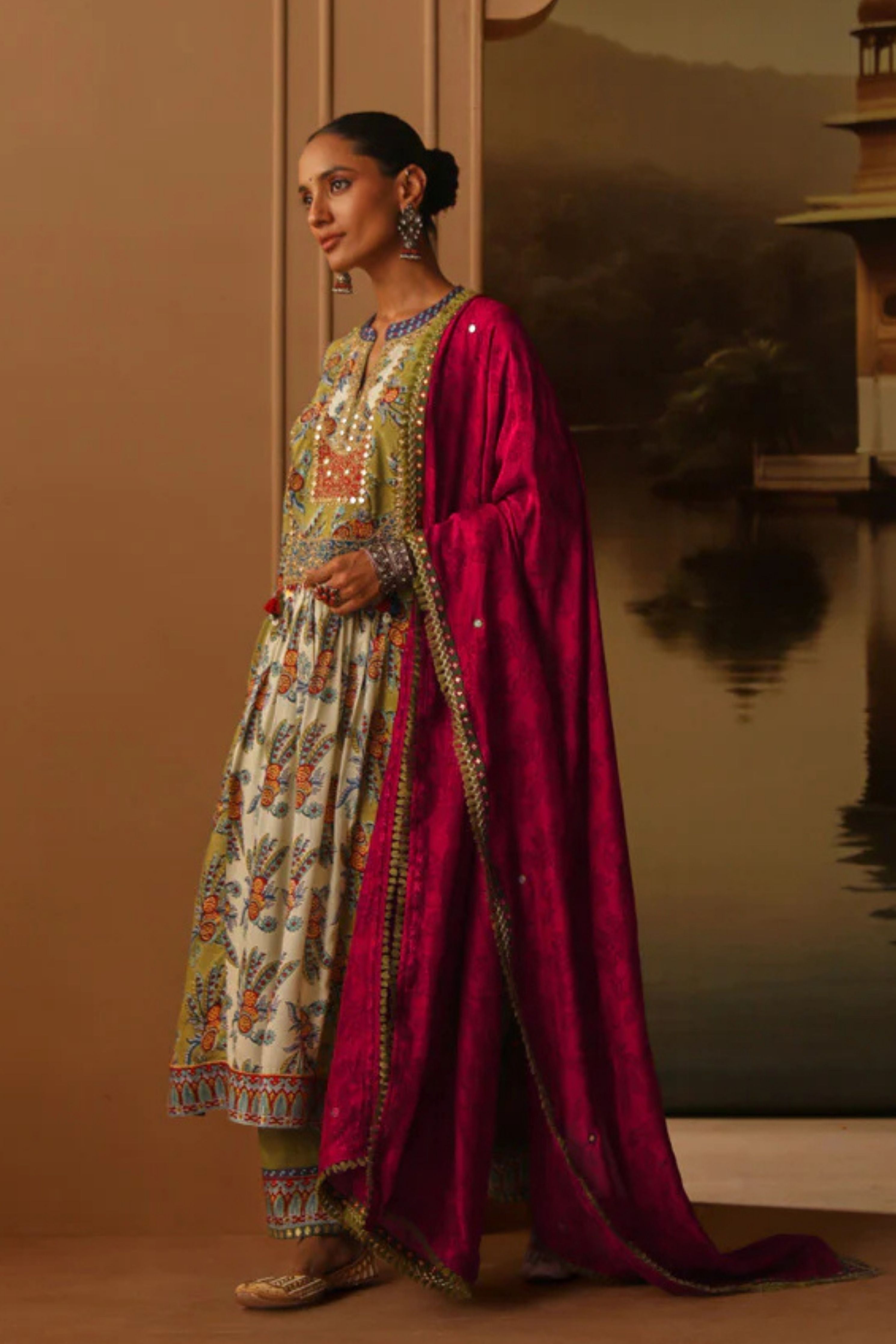 Nishaat Teen Kali A-Line Kurta Set
