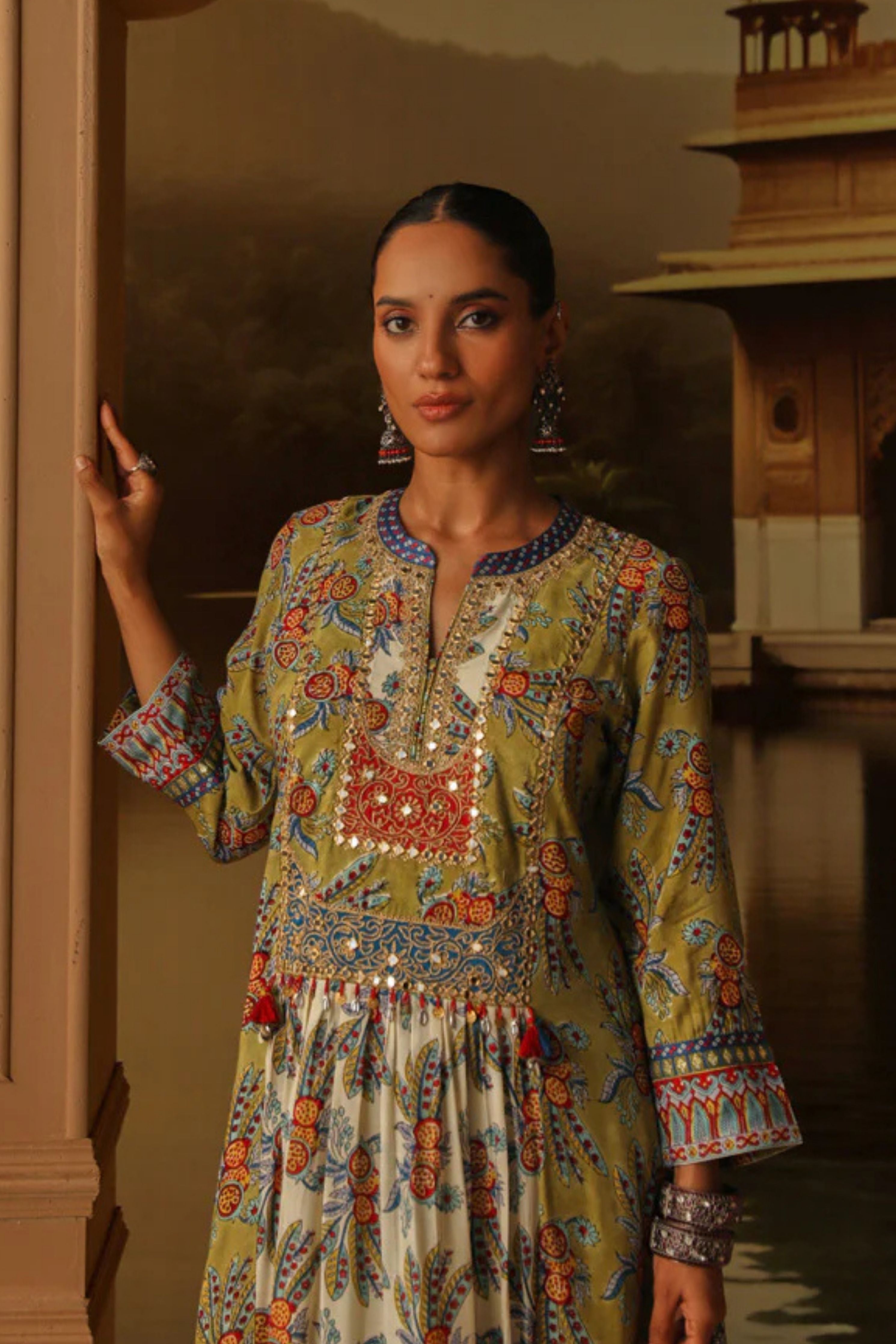 Nishaat Teen Kali A-Line Kurta Set