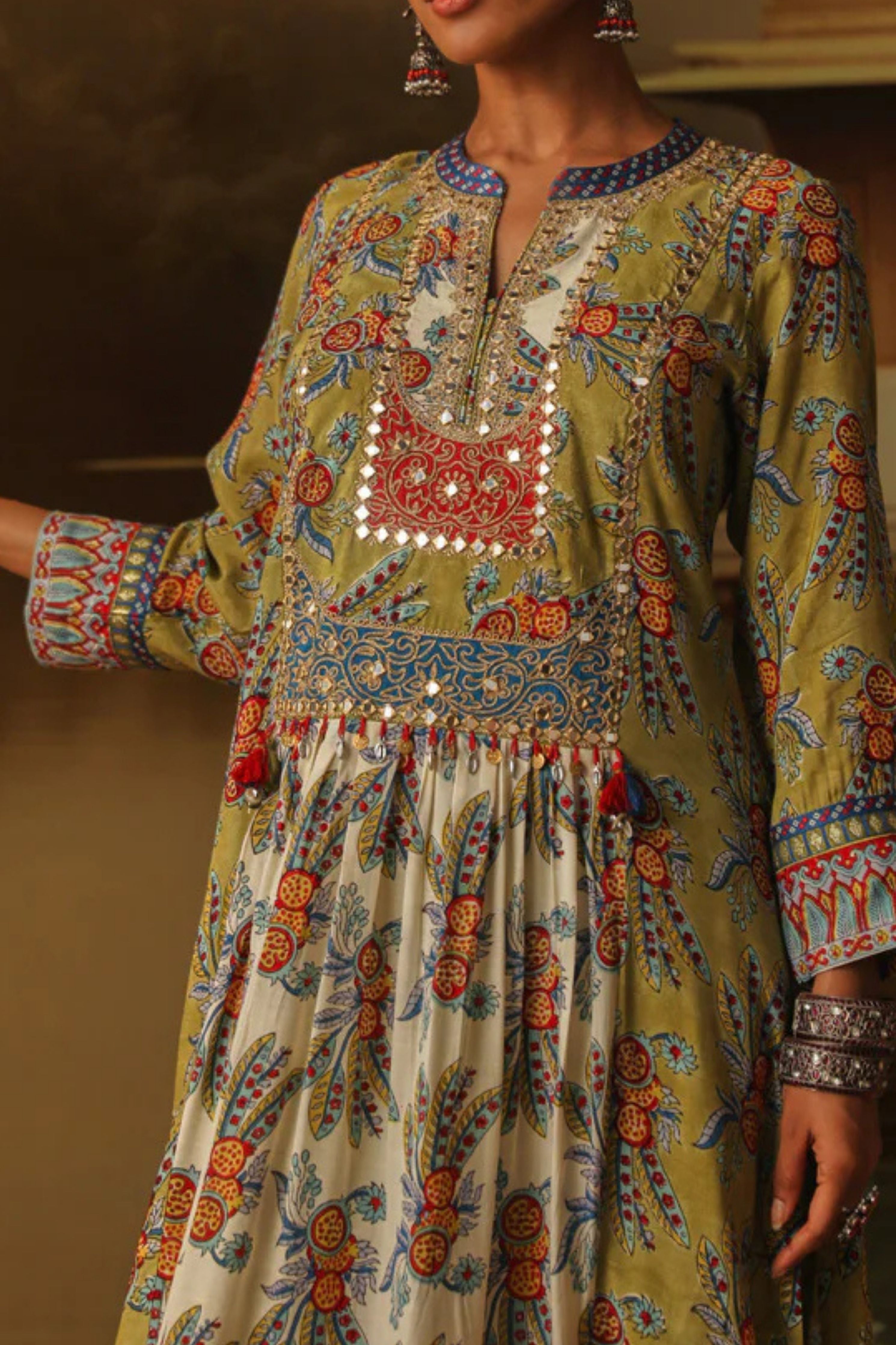 Nishaat Teen Kali A-Line Kurta Set