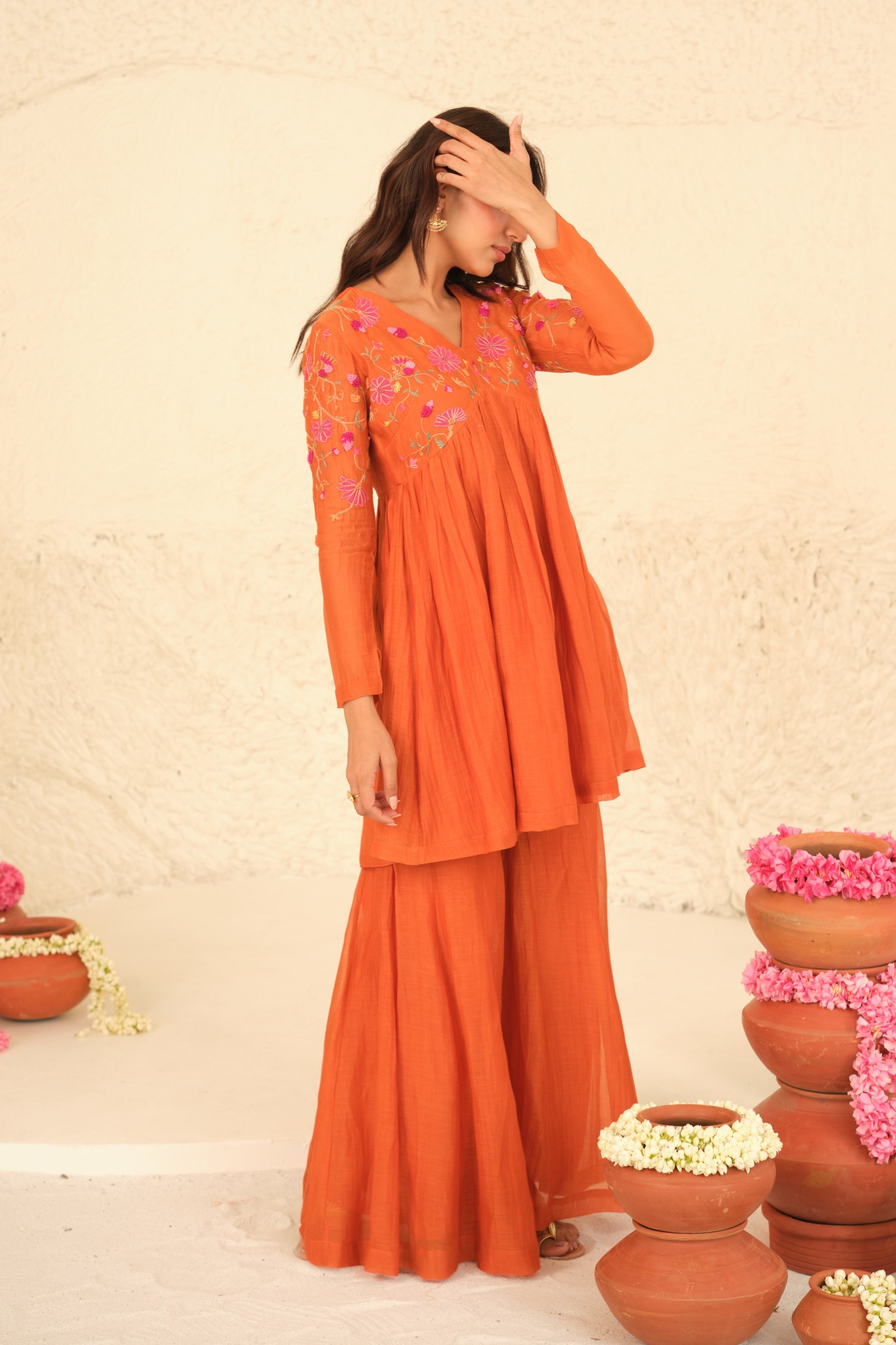 Niti Chanderi Kurta Set