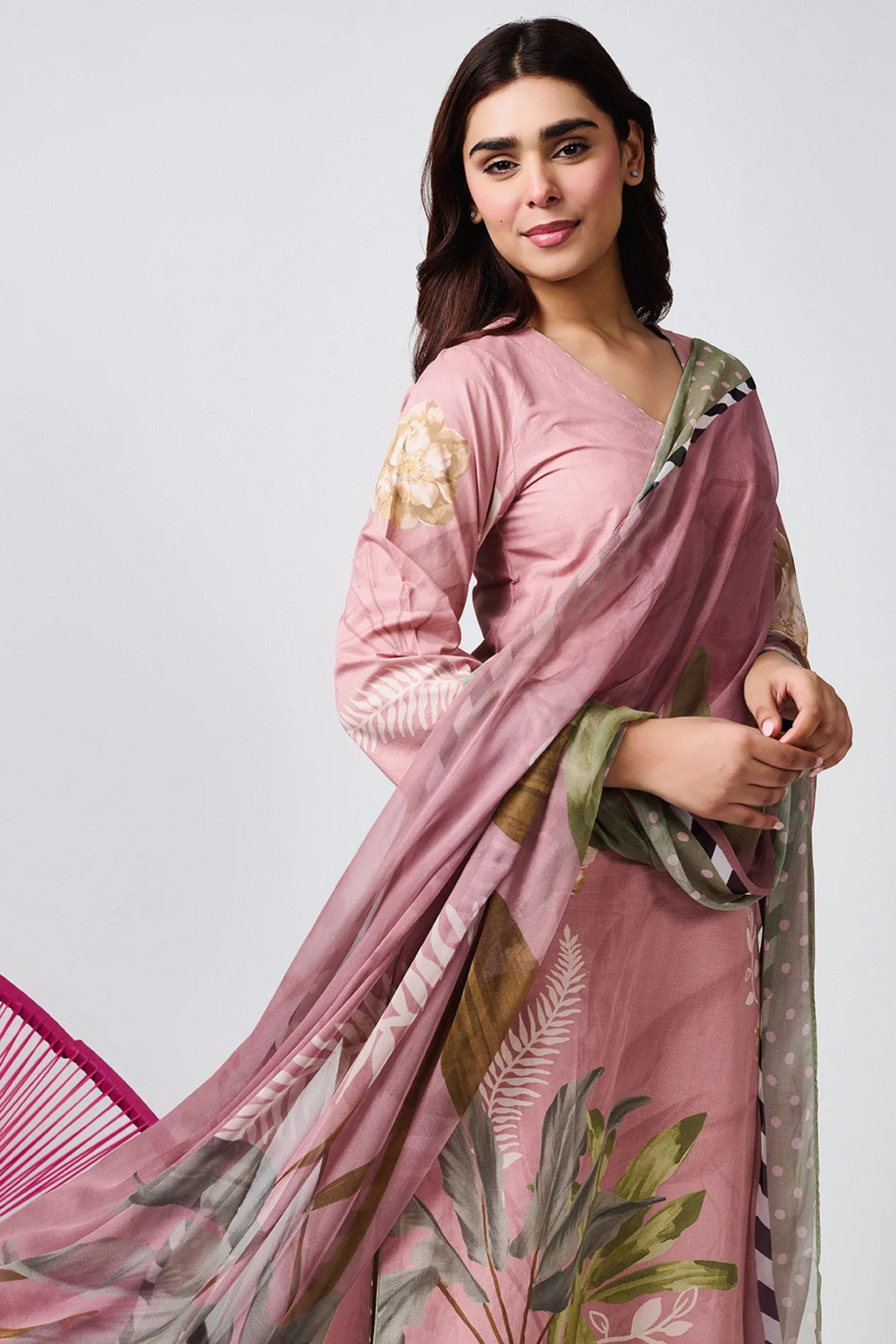 Noor Old Rose Kurta Set