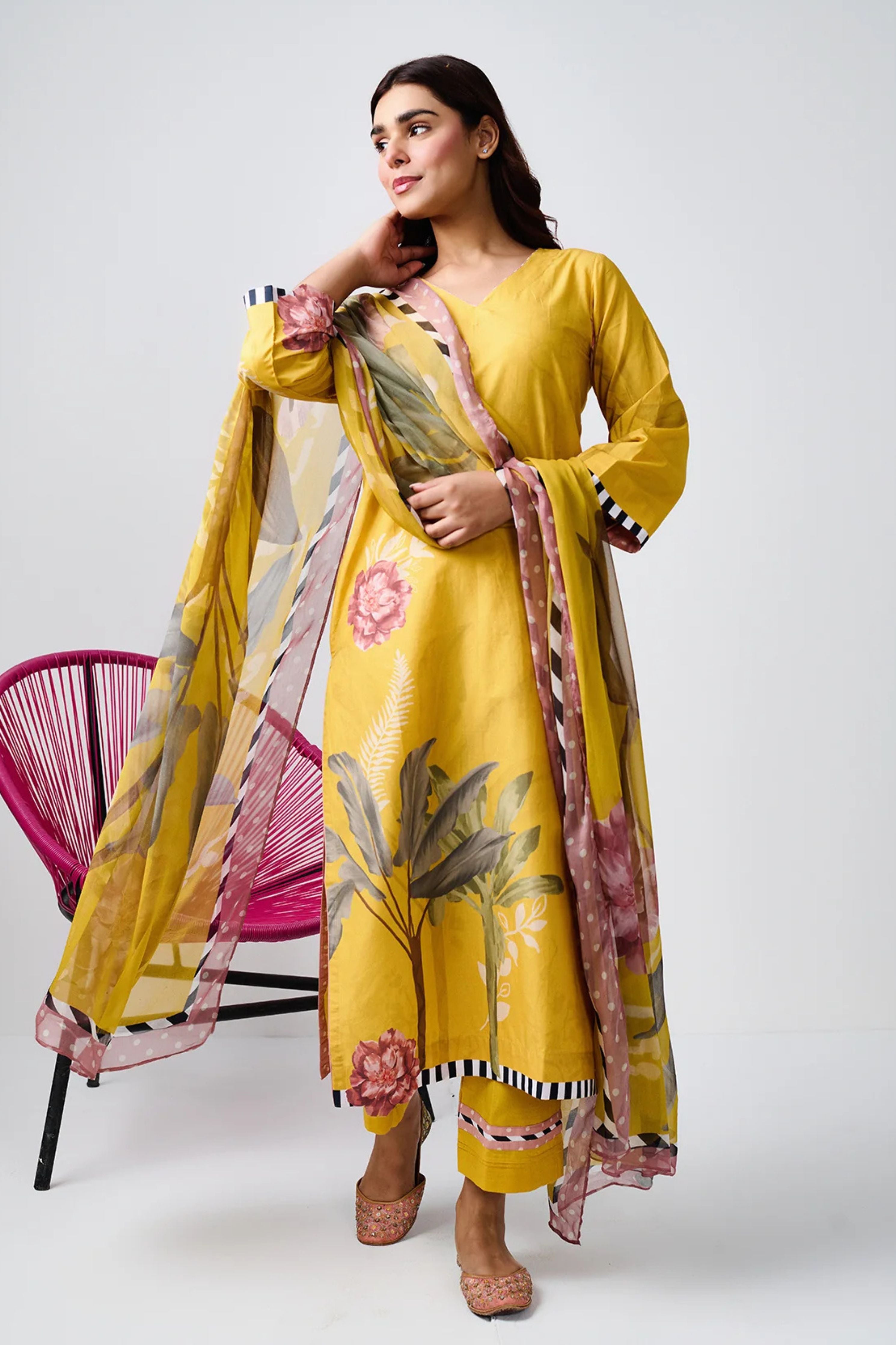 Noor Yellow Kurta Set