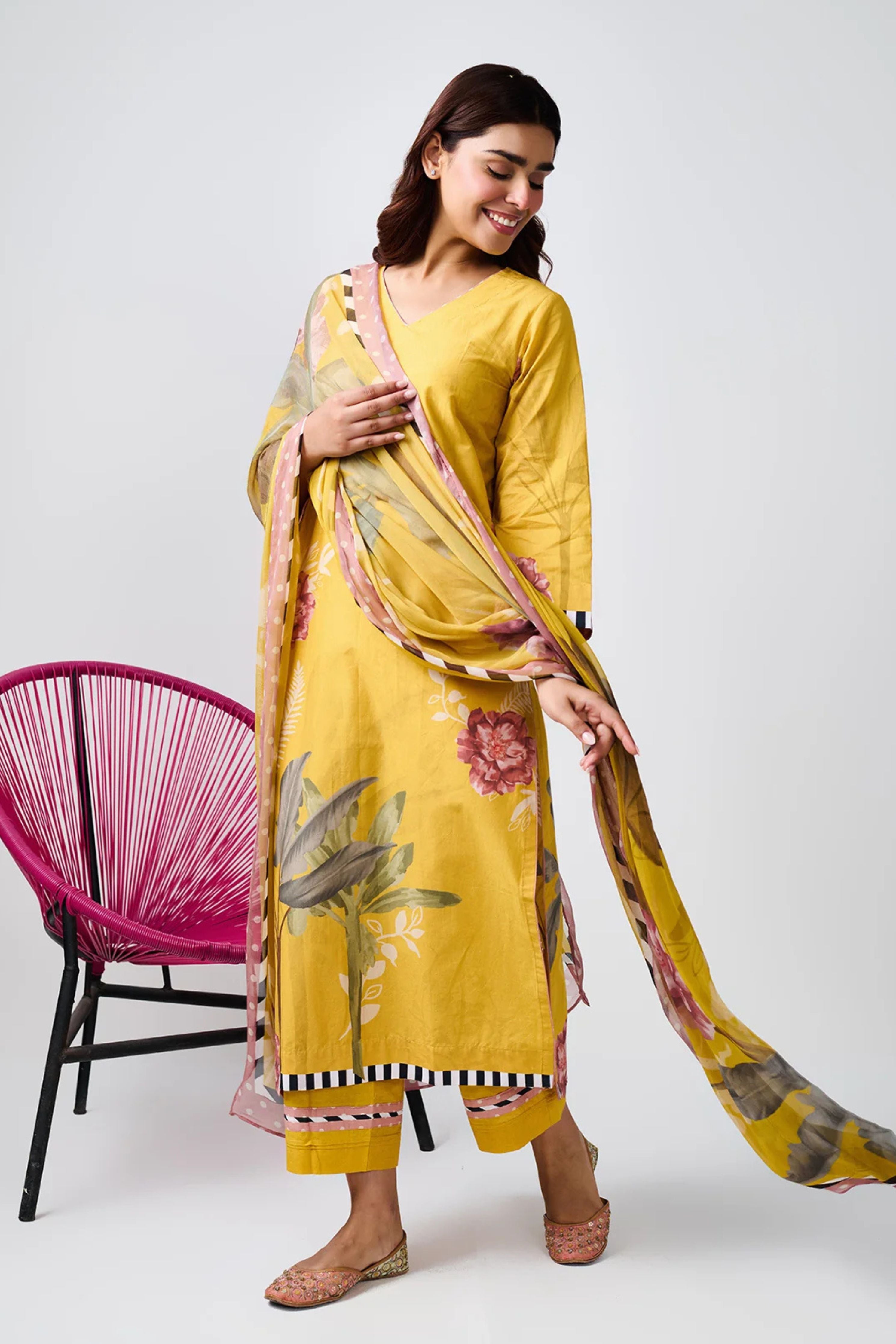 Noor Yellow Kurta Set