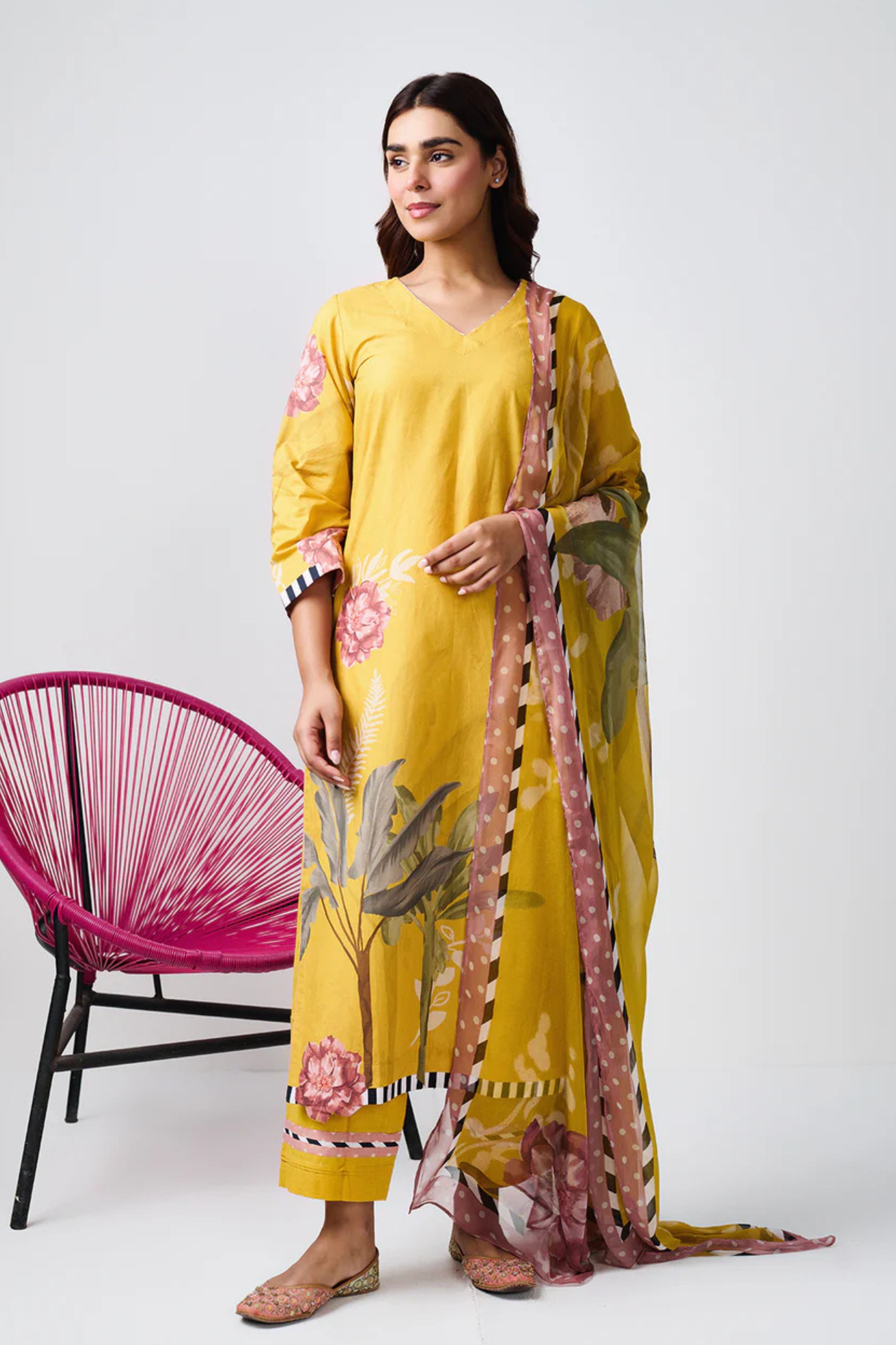 Noor Yellow Kurta Set