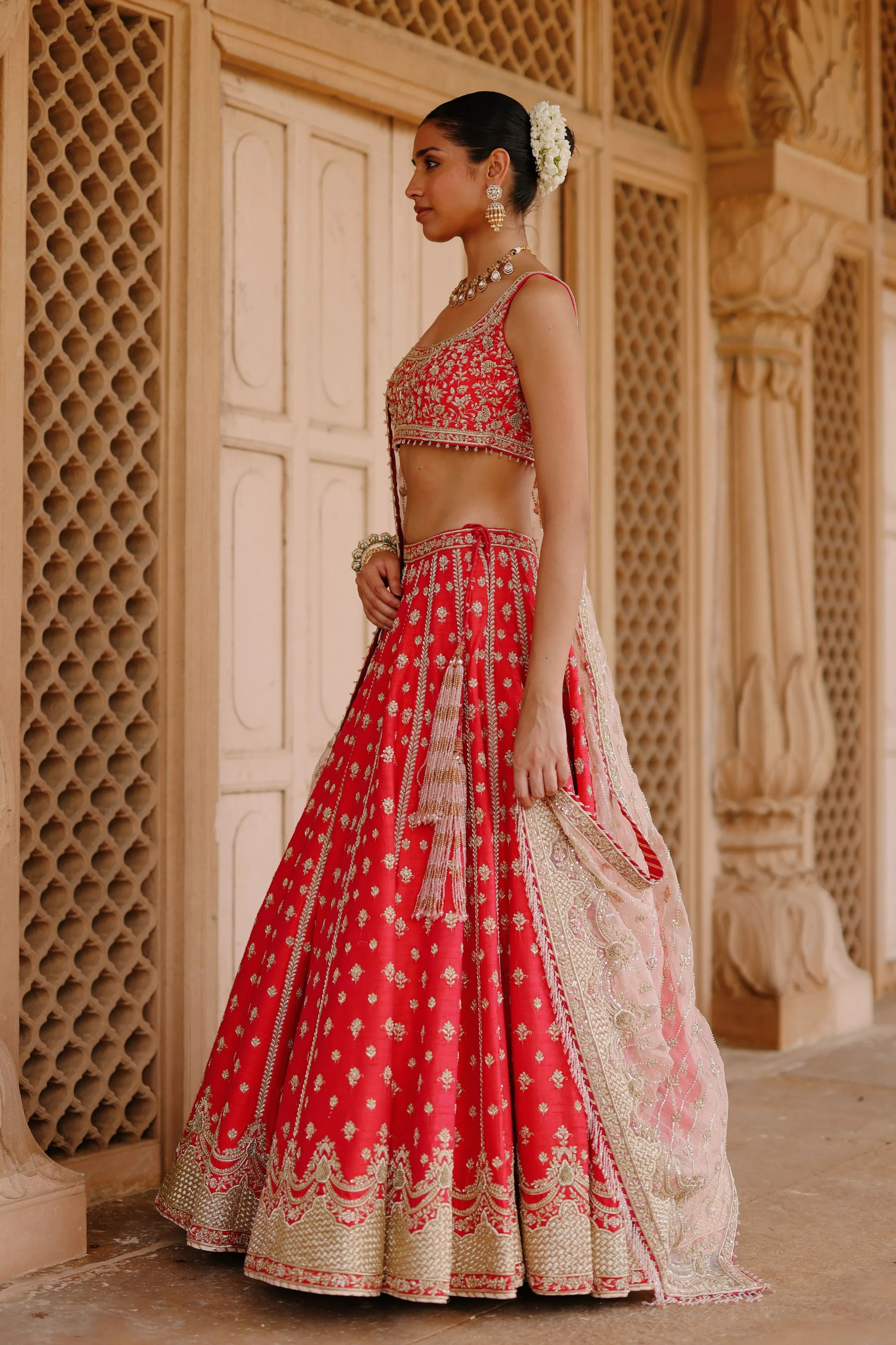 Noorbano Hot Pink Lehenga Set with Blouse & Dupatta