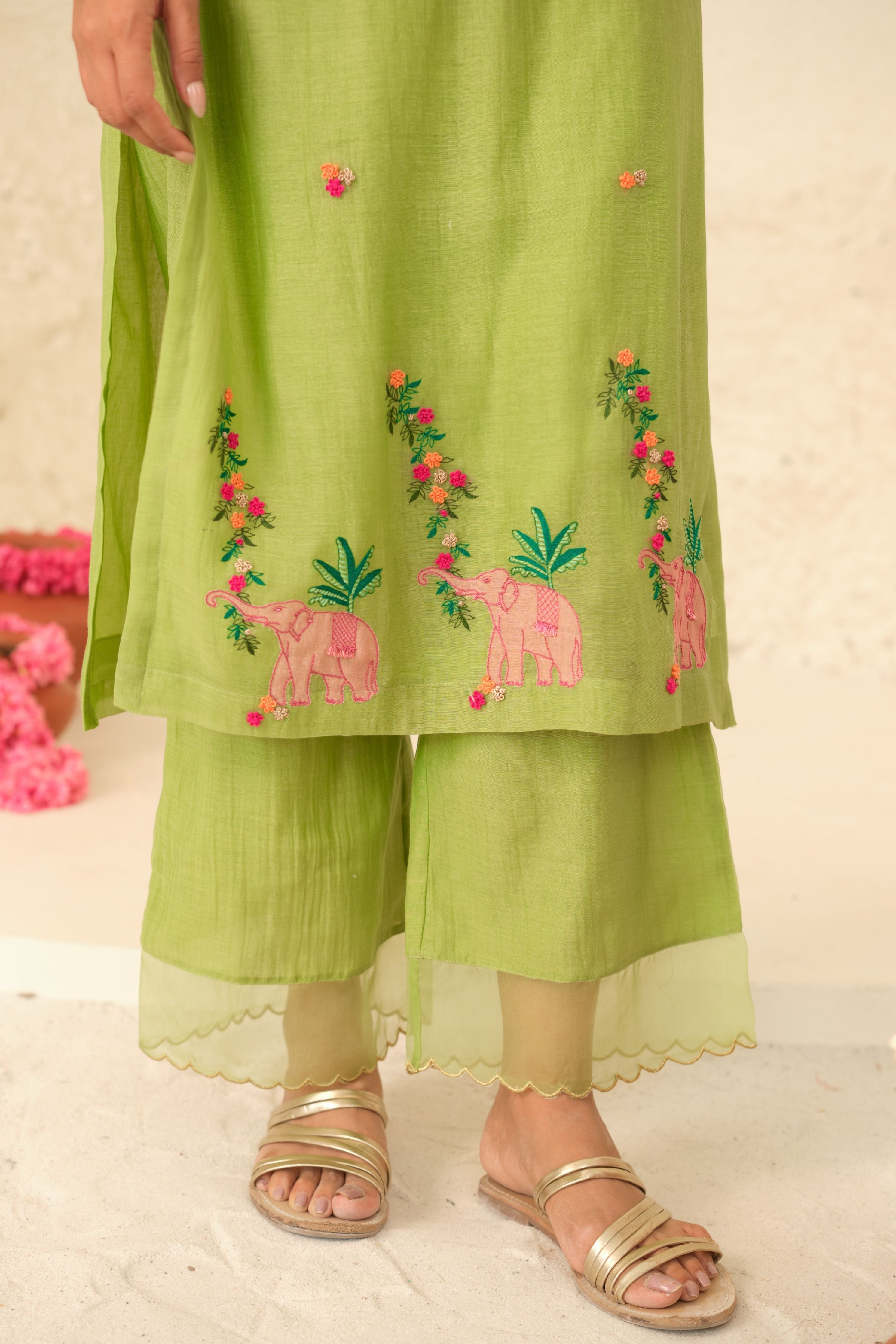 Numani Chanderi Kurta Set
