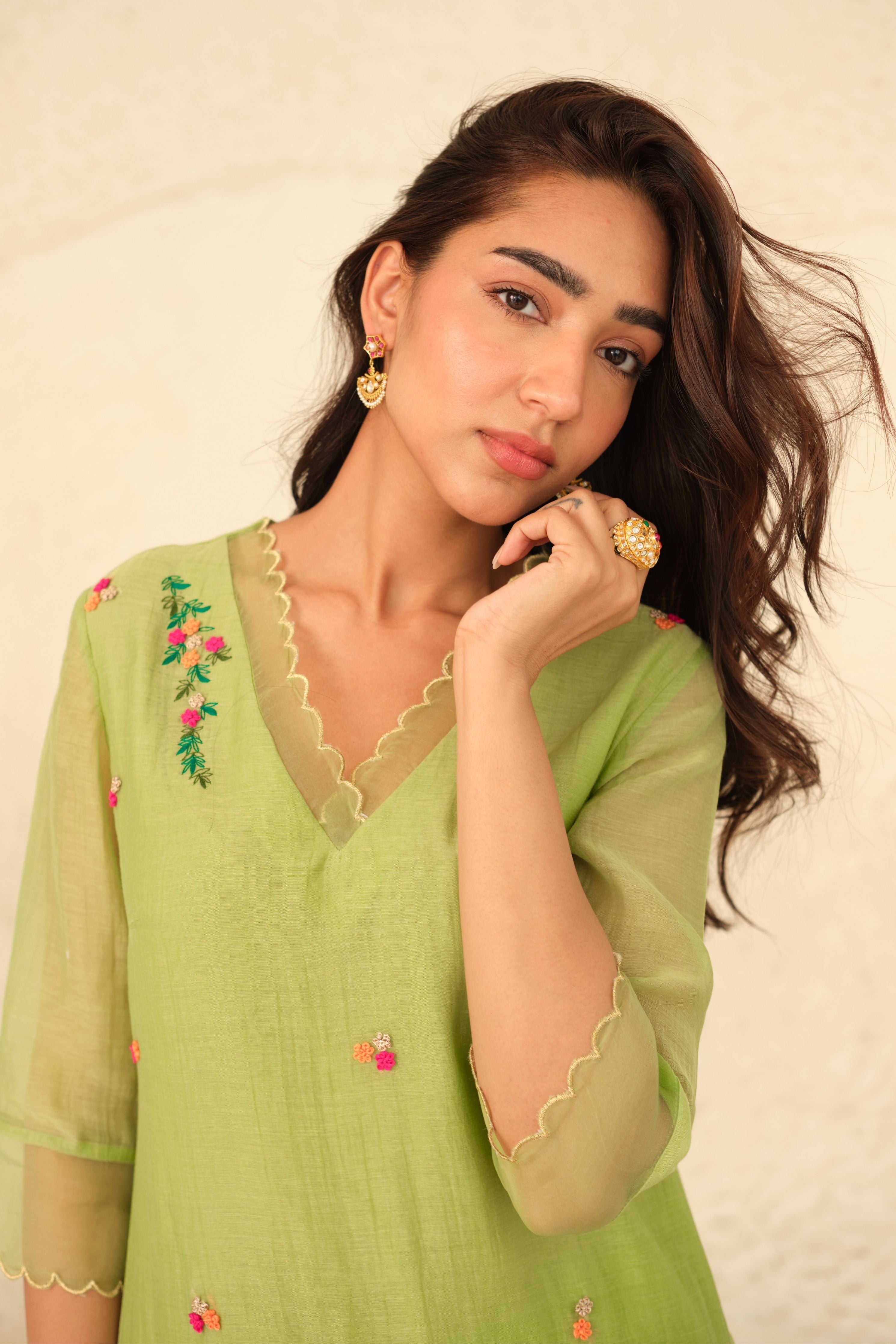 Numani Chanderi Kurta Set