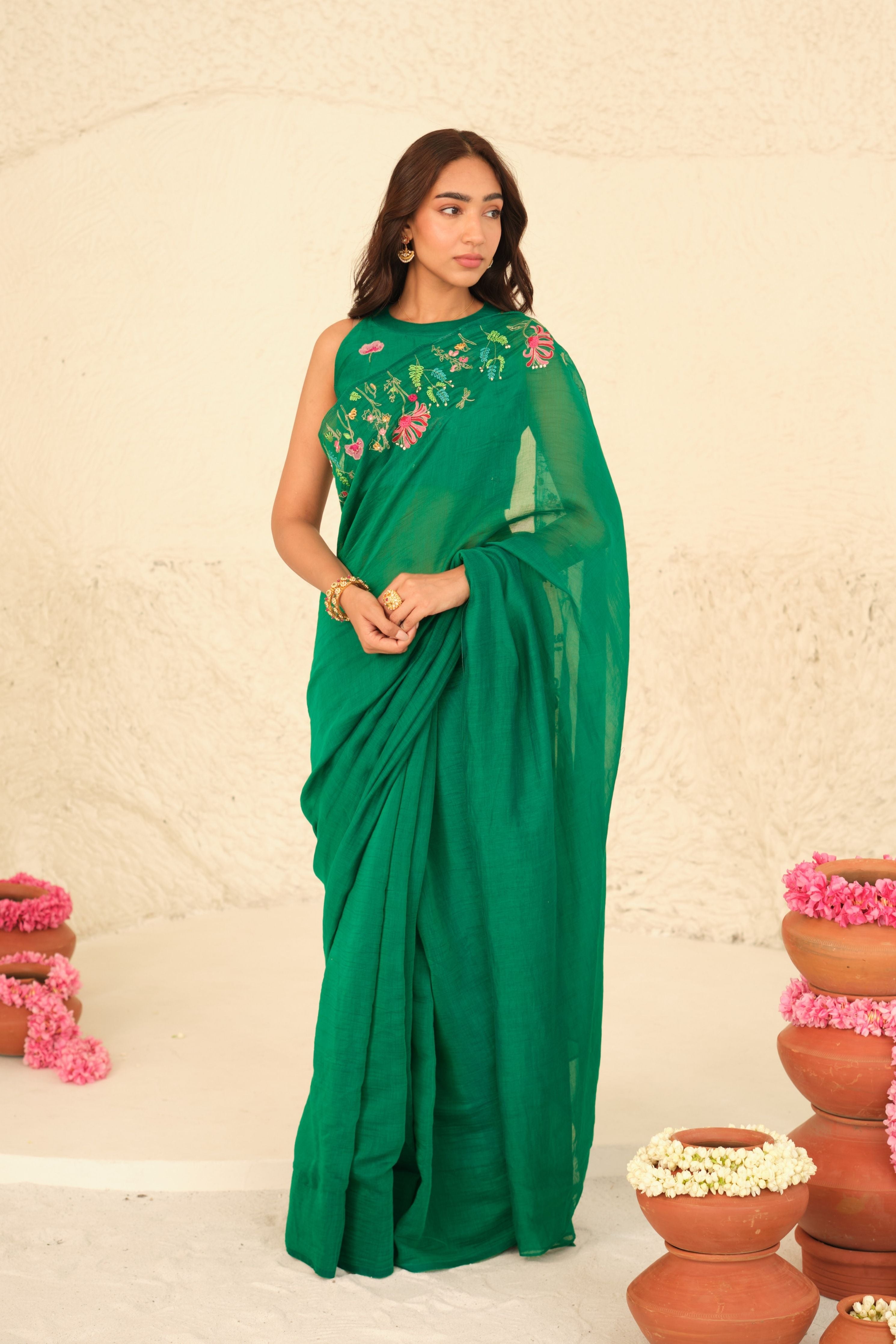 Numani Chanderi Sari