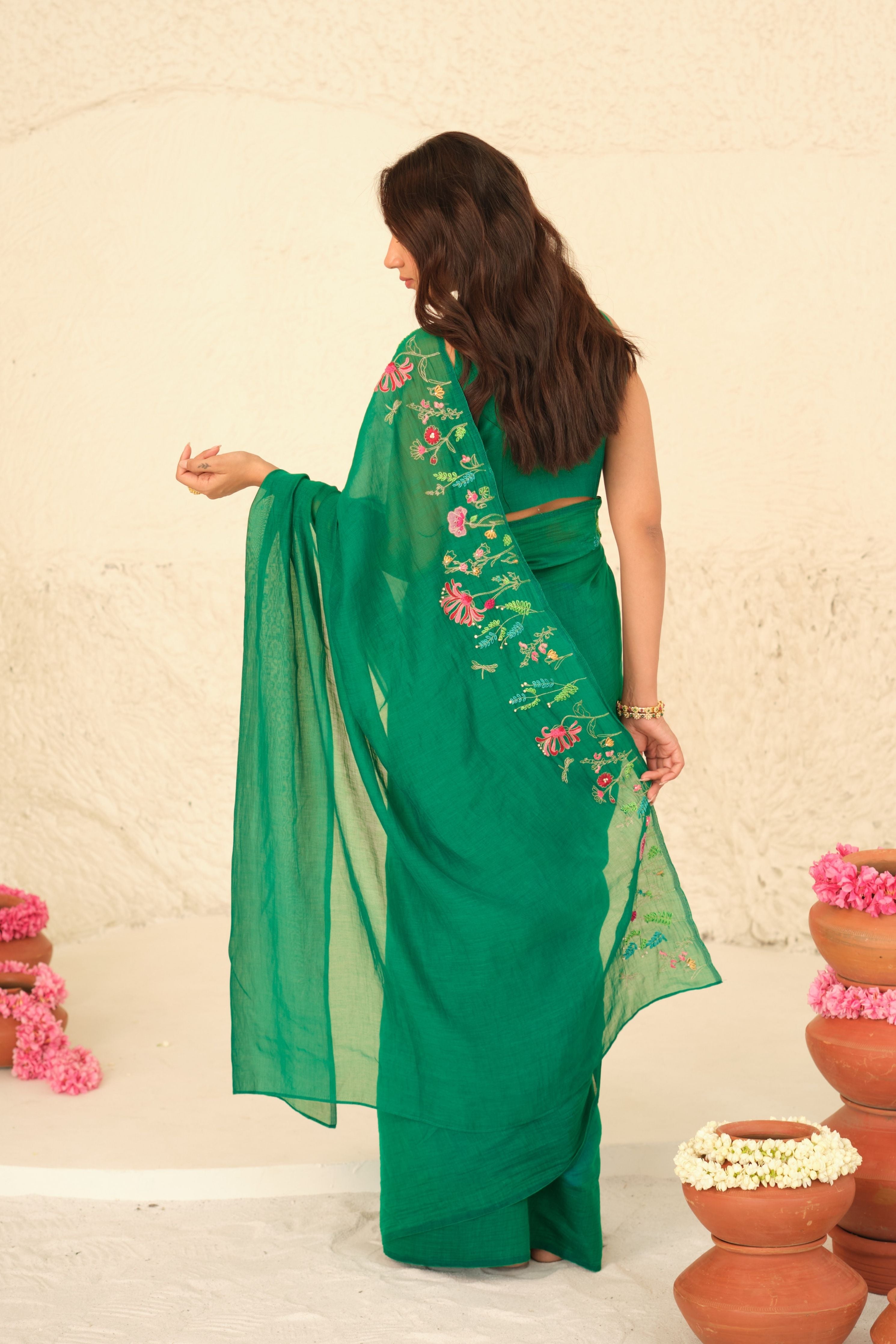 Numani Chanderi Sari