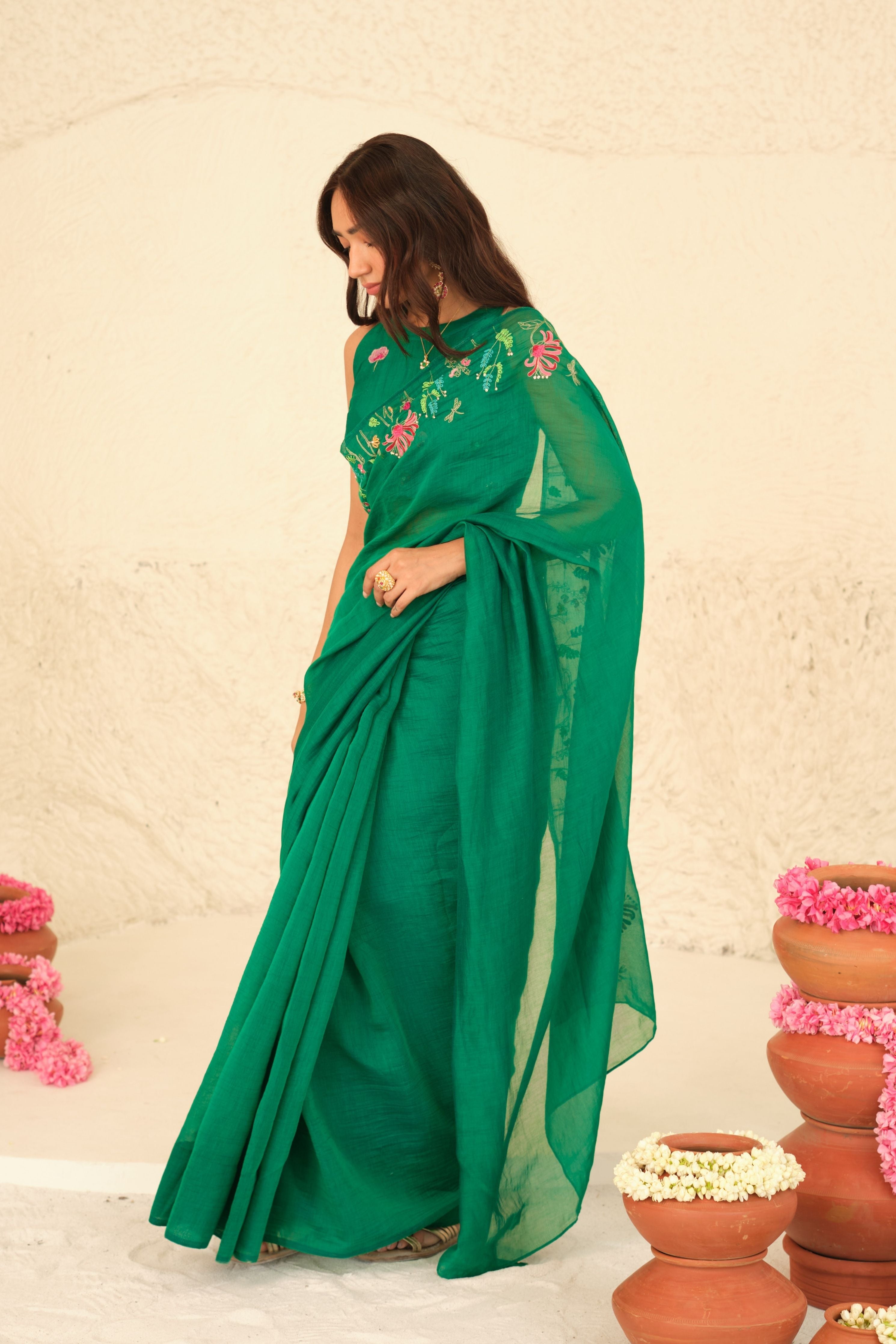 Numani Chanderi Sari