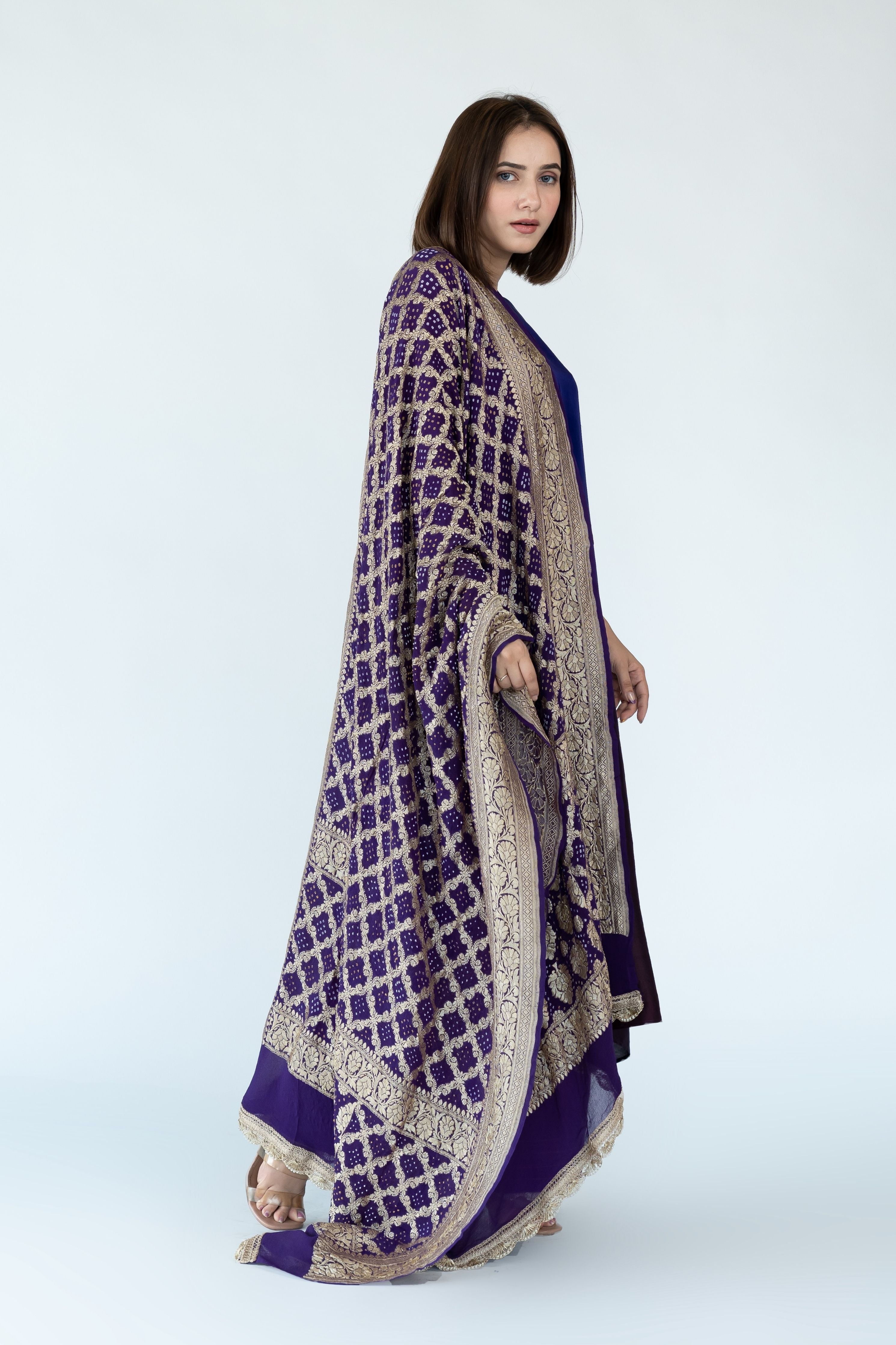 Deep Blue Zari Kurta Set