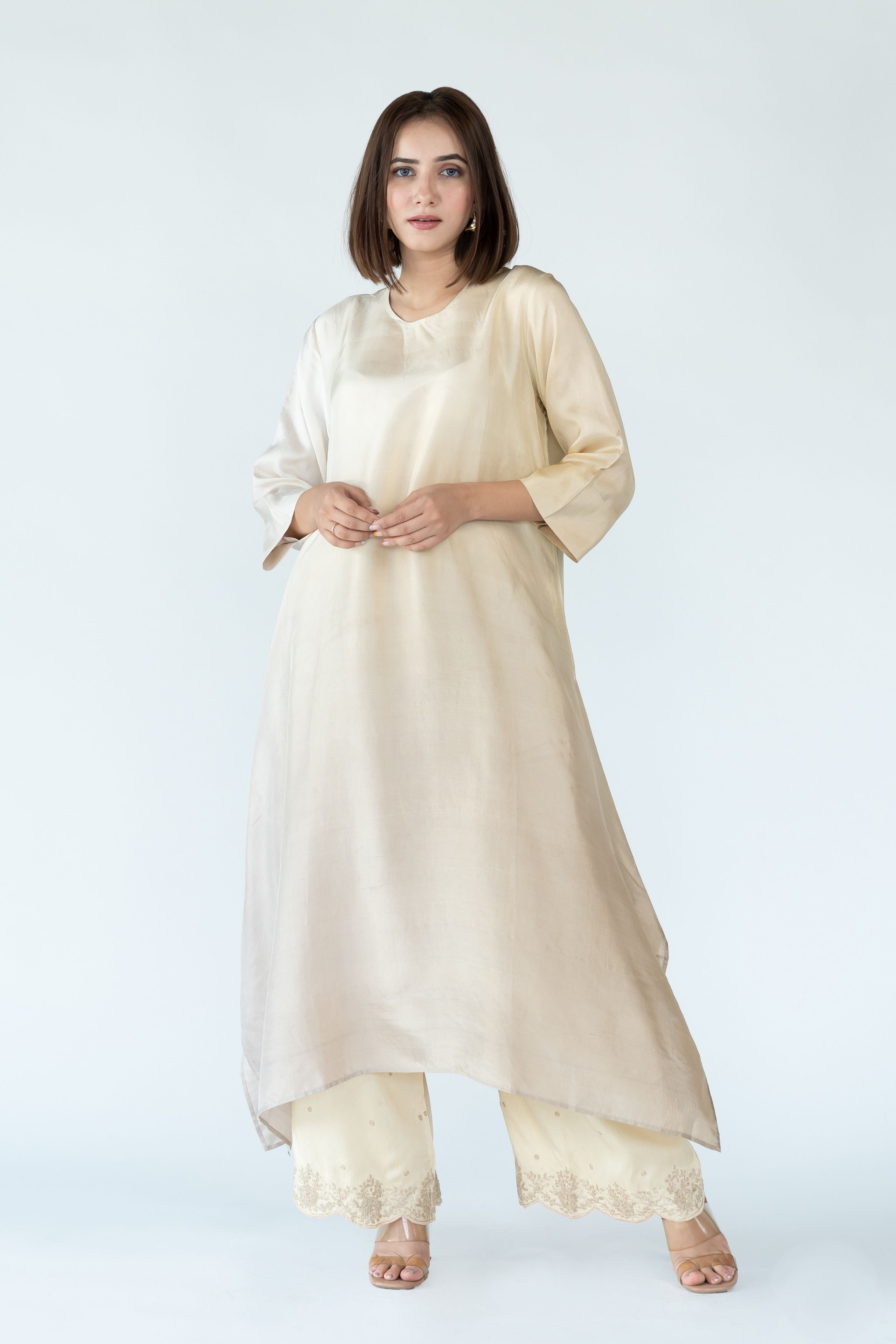 Ivory Zari Kurta Set