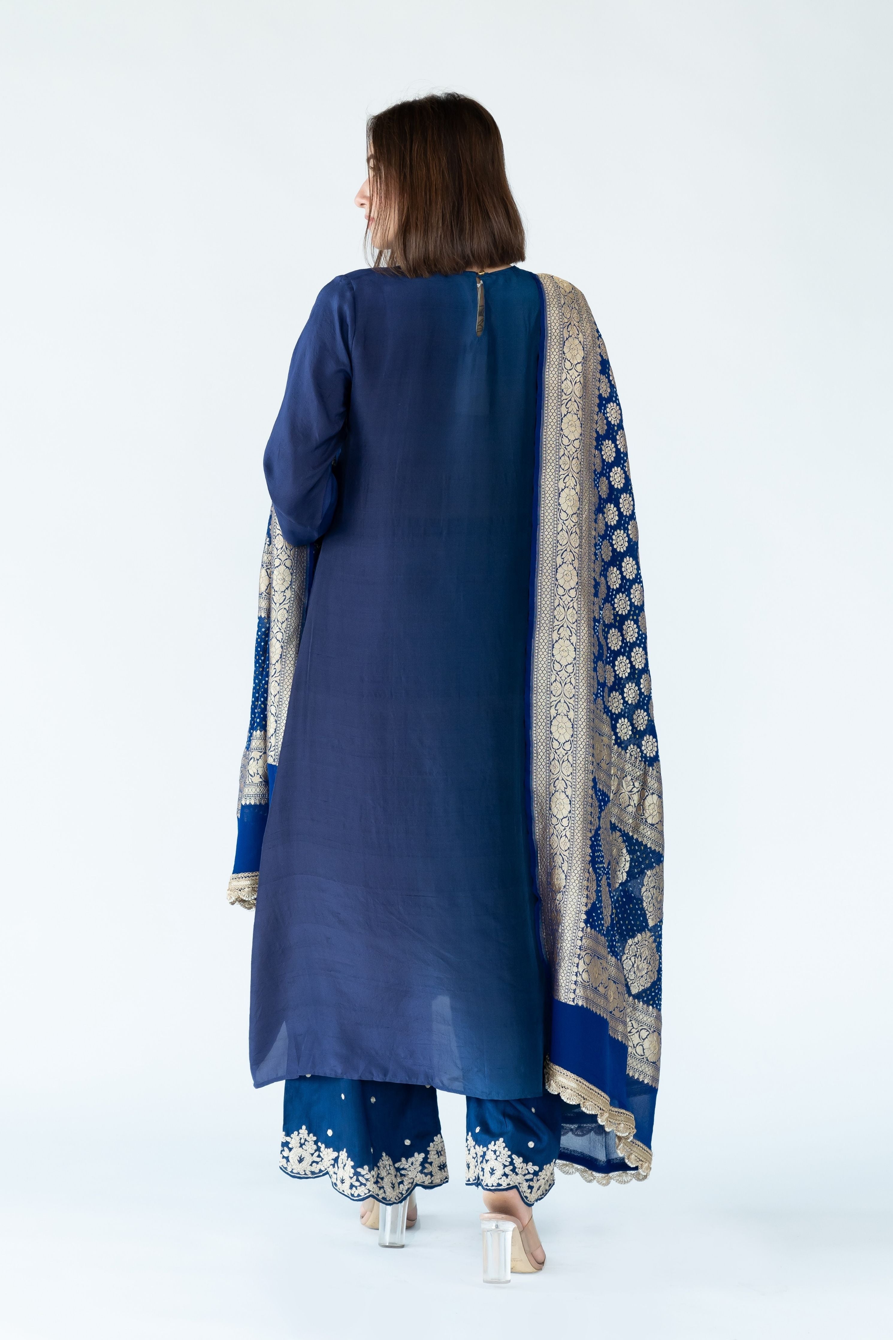 Royal Navy Zari Kurta Set