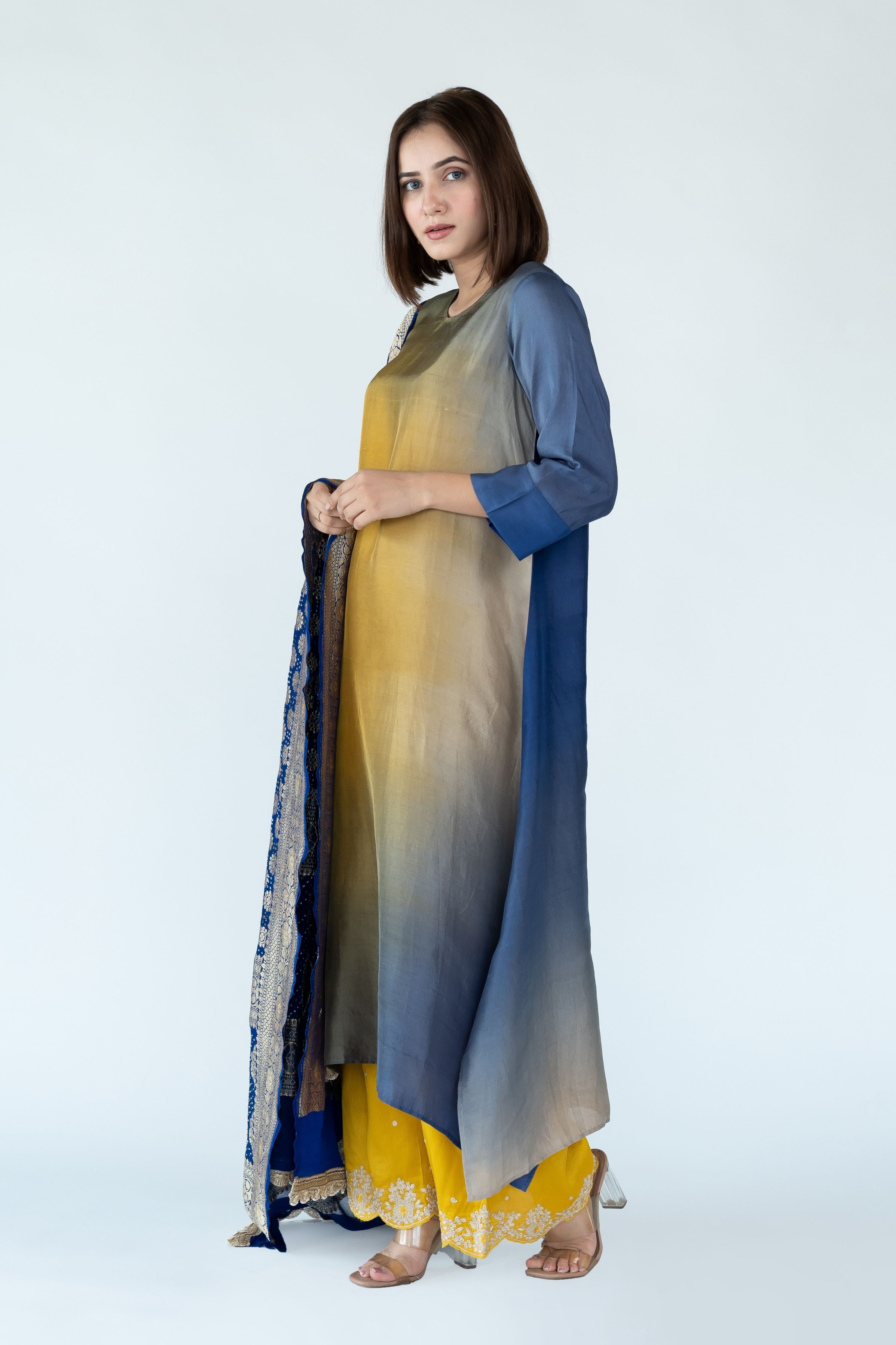 Yellow Royal Zari Kurta Set