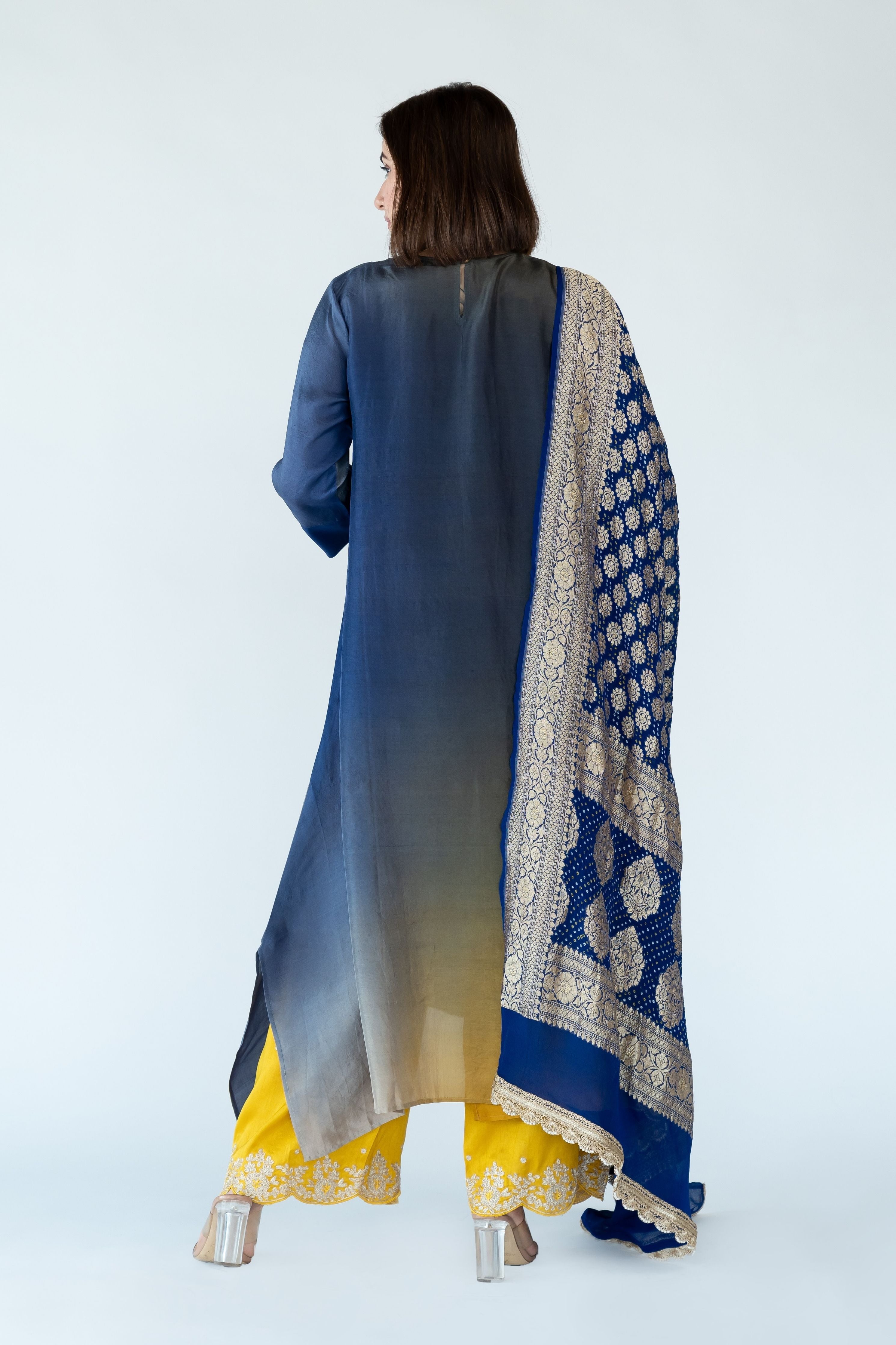 Yellow Royal Zari Kurta Set