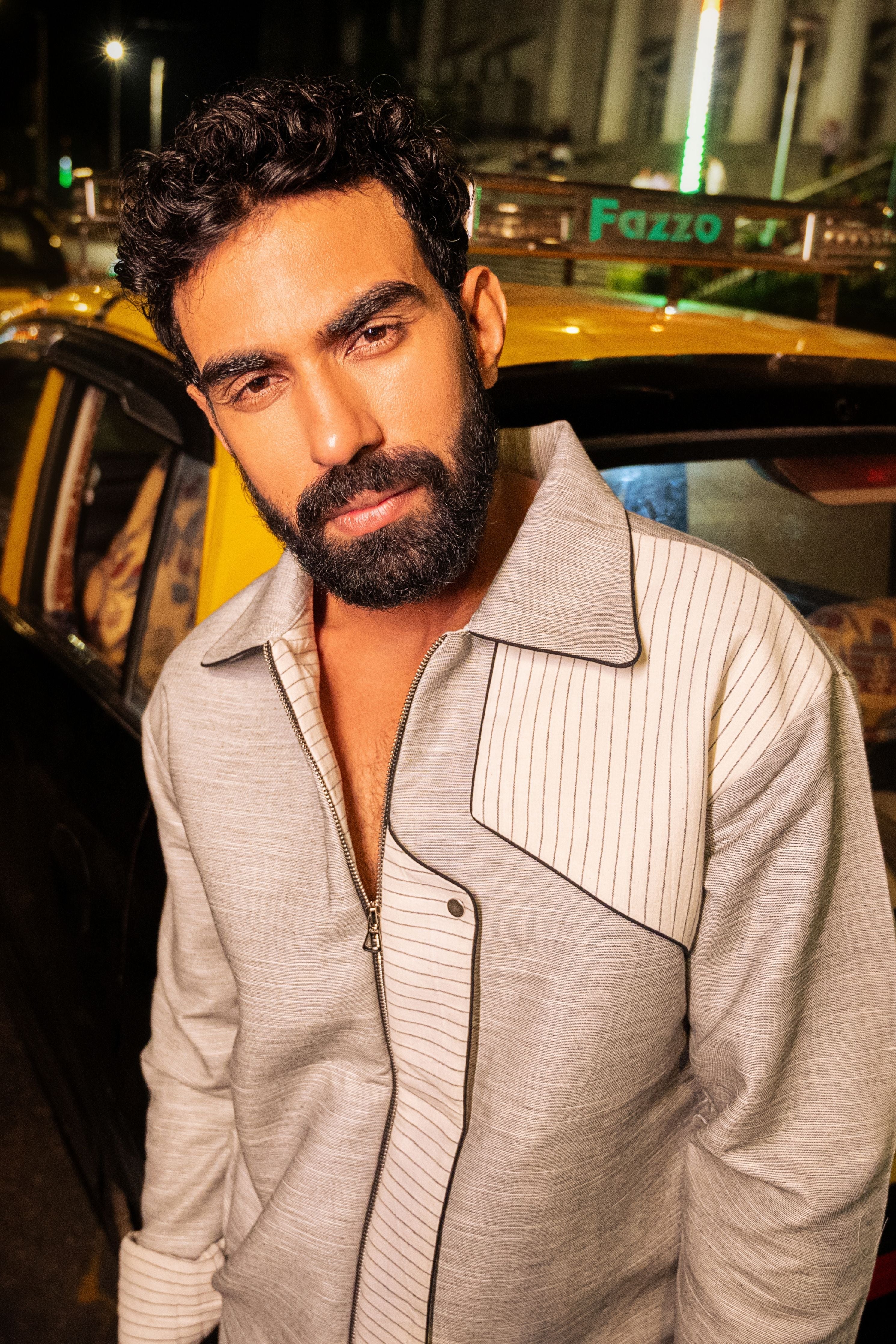 Assymetric Stripe Jacket