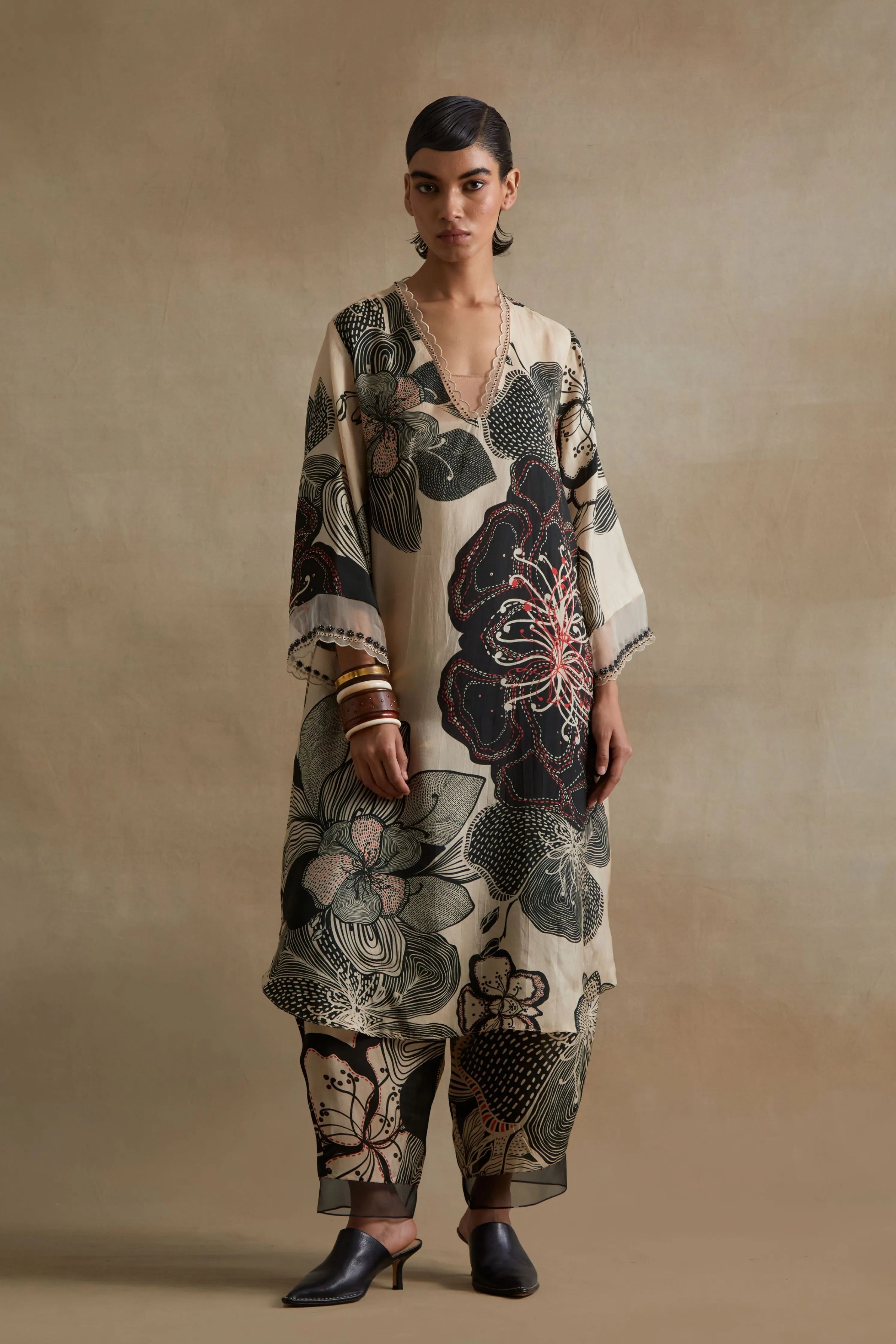 Clay Intricate Detailed Kurta Set