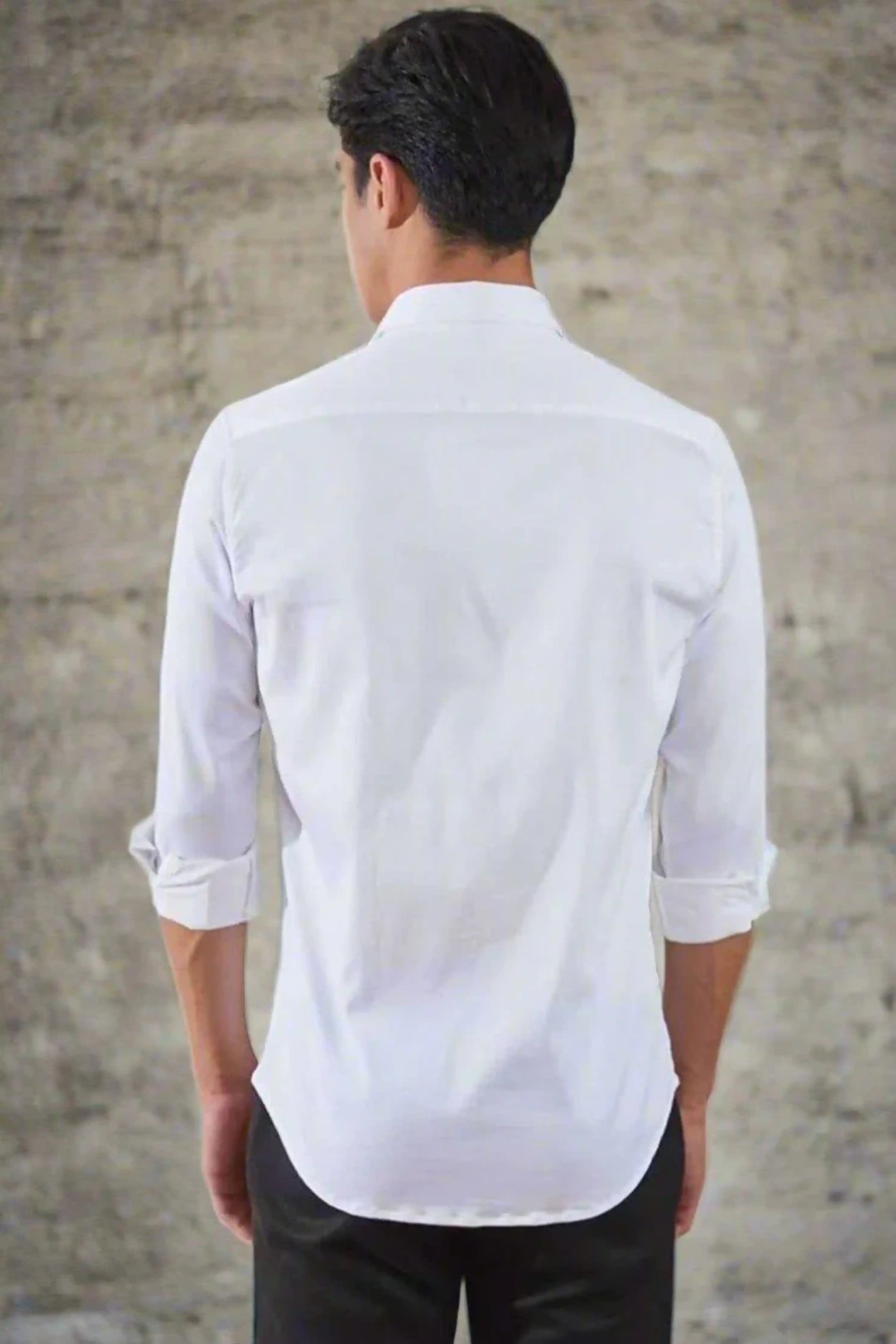Embellished Party Wear White Shirt
