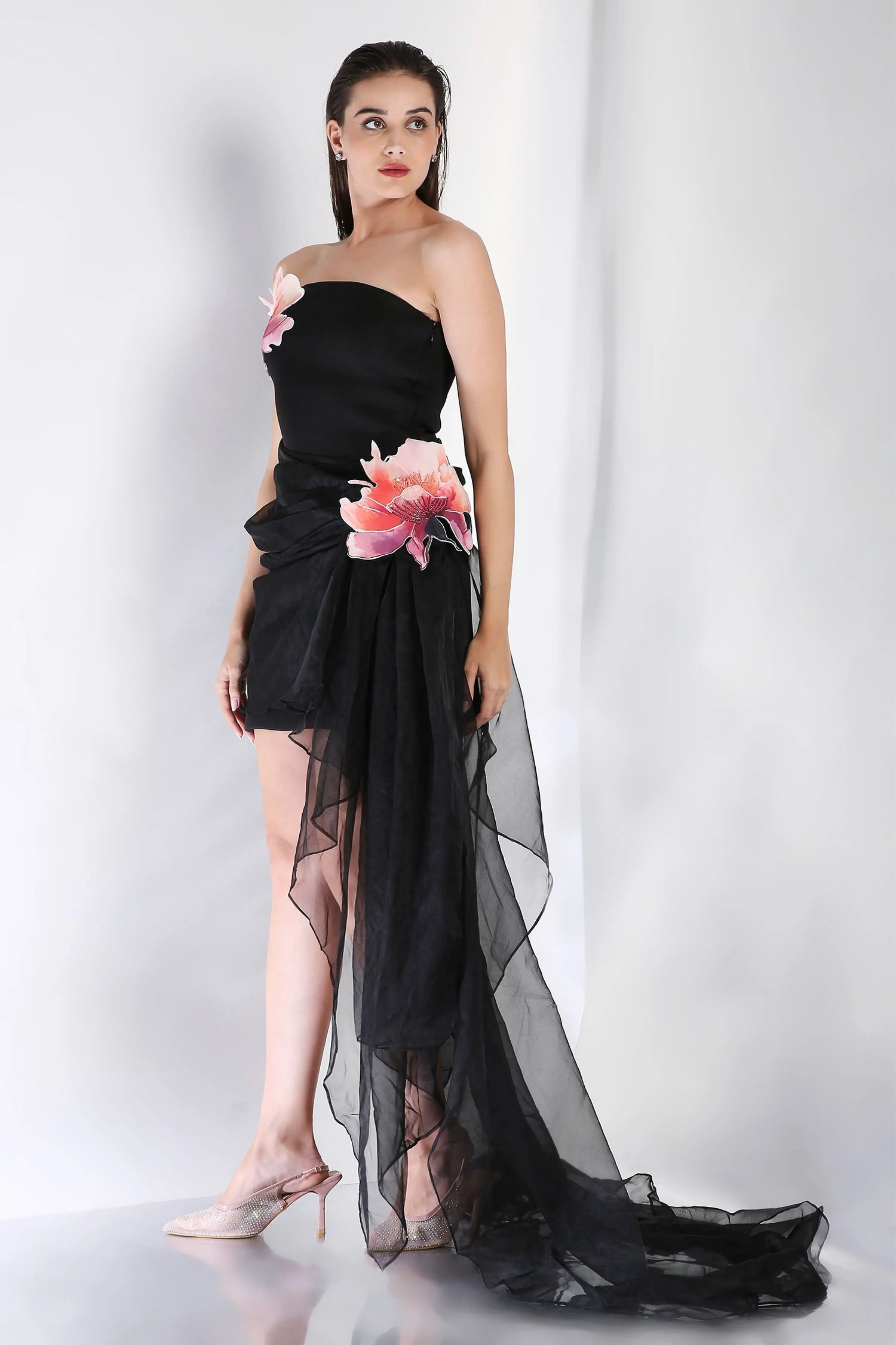 Maeve Dress With Detachable Trail