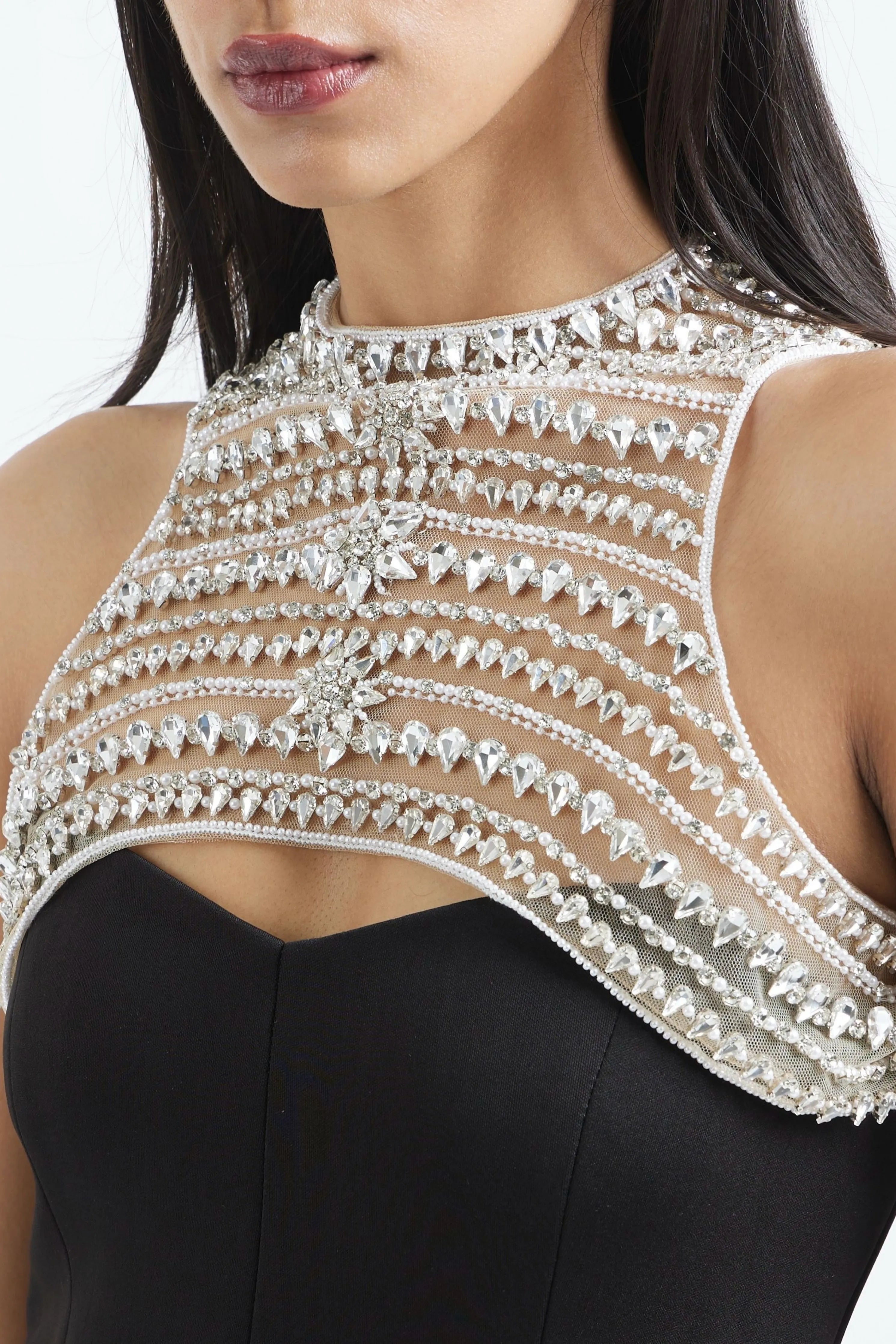 Kiara Dress With Embellished Crystal Wrap